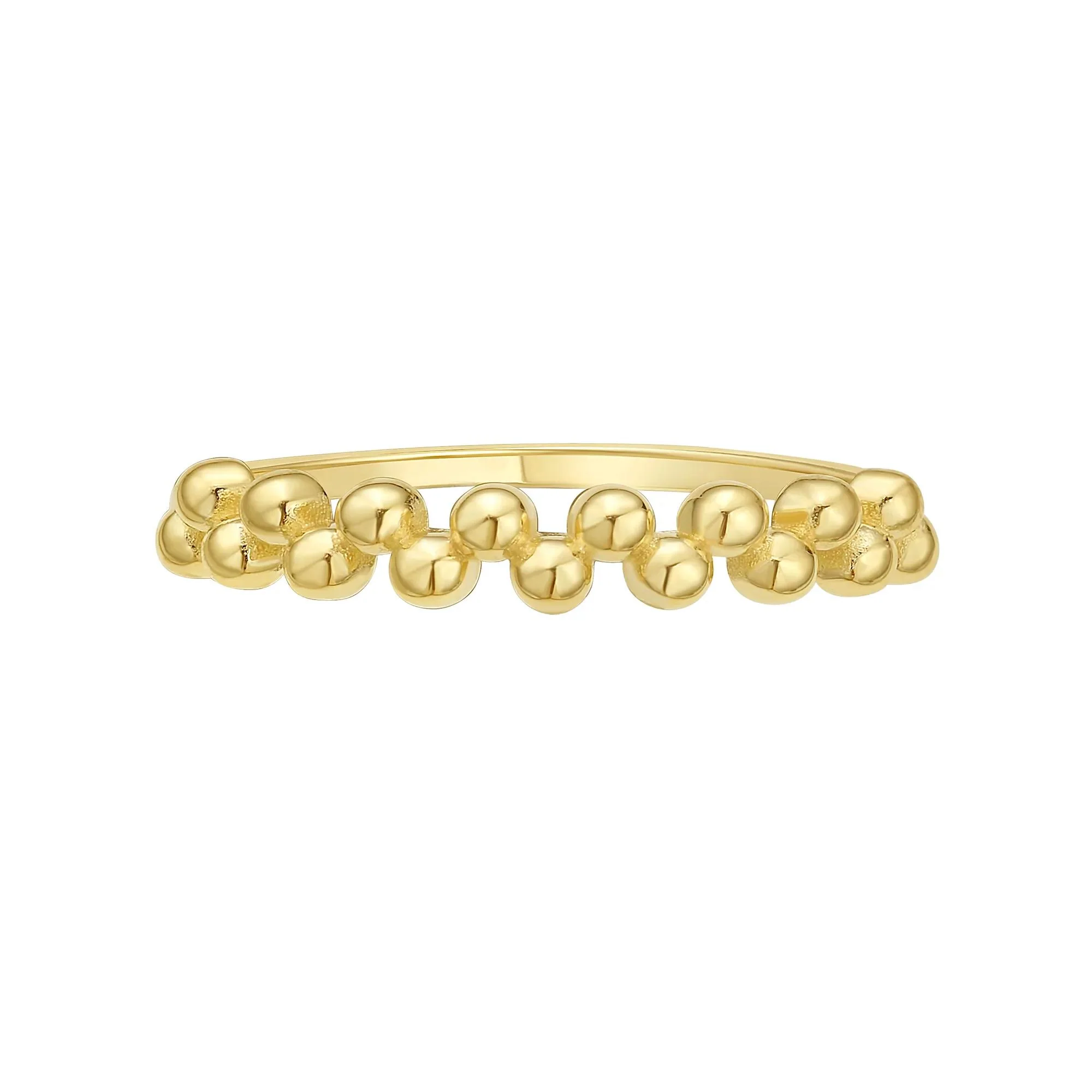 Double-Row Bead Ring 14K Yellow Gold Size 5