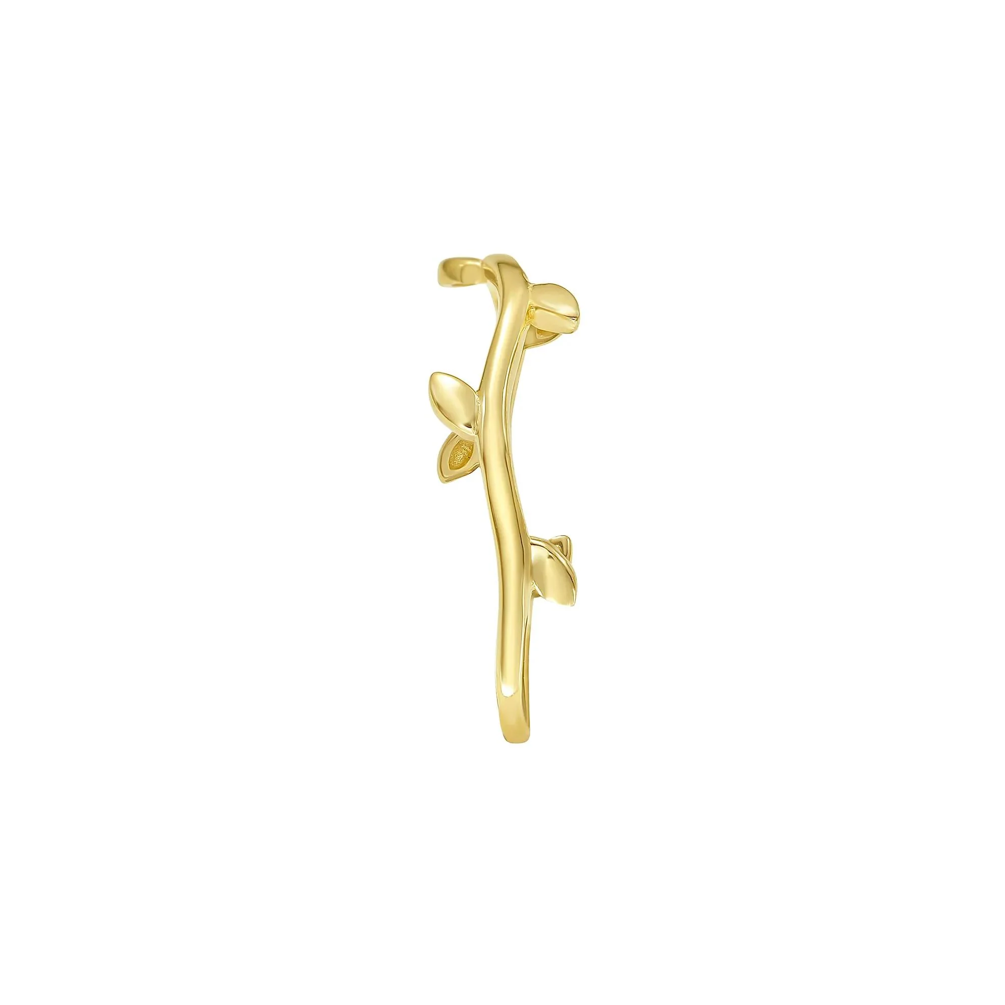 Leaf Stack Ring 14K Yellow Gold Size 6 - Image 3