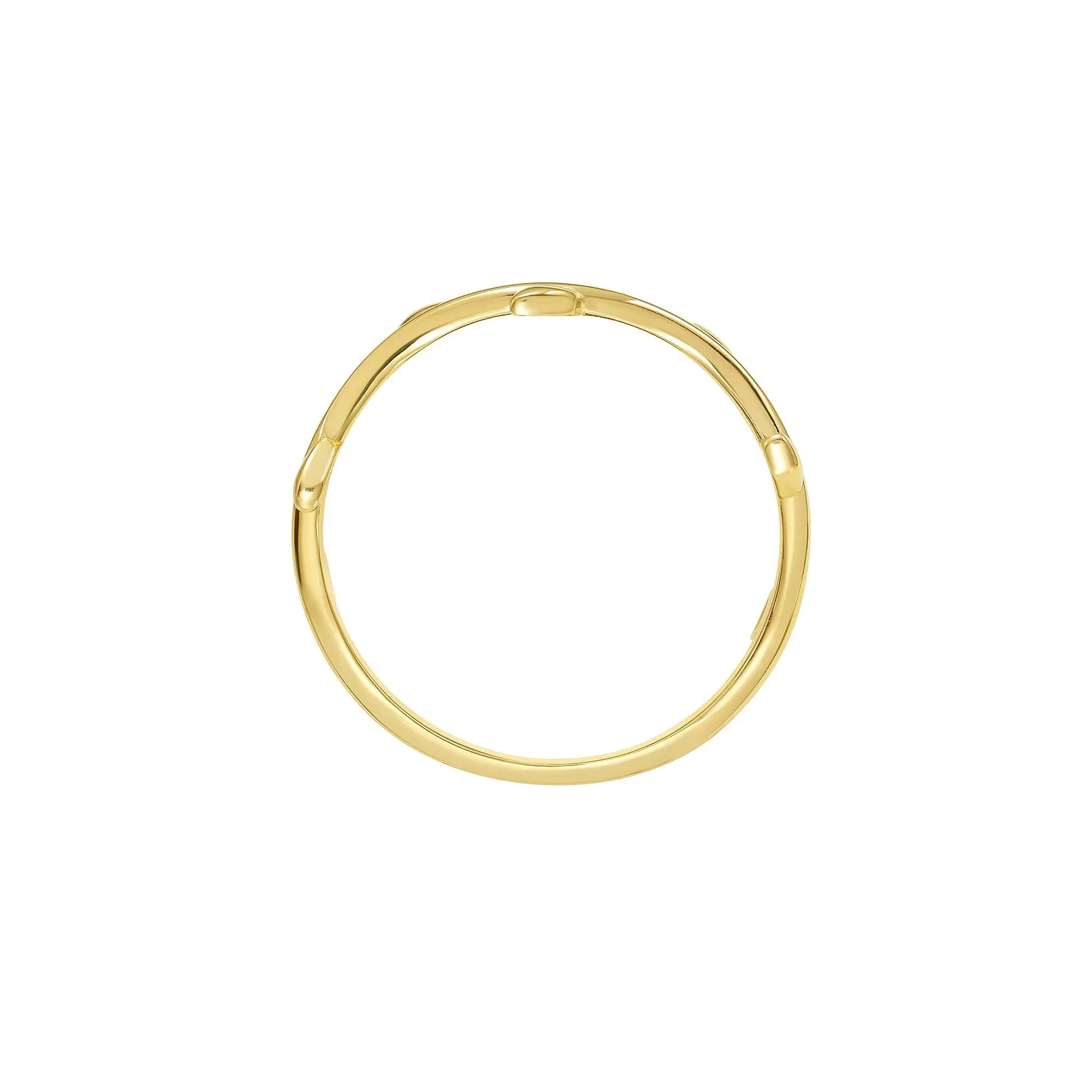 Leaf Stack Ring 14K Yellow Gold Size 9 - Image 2