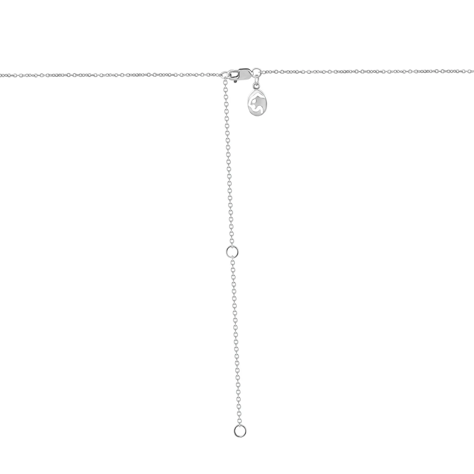2 CT. Tw. Lab Grown Diamond Mixed Cut Station Necklace 14K White Gold Size 20" - Image 2