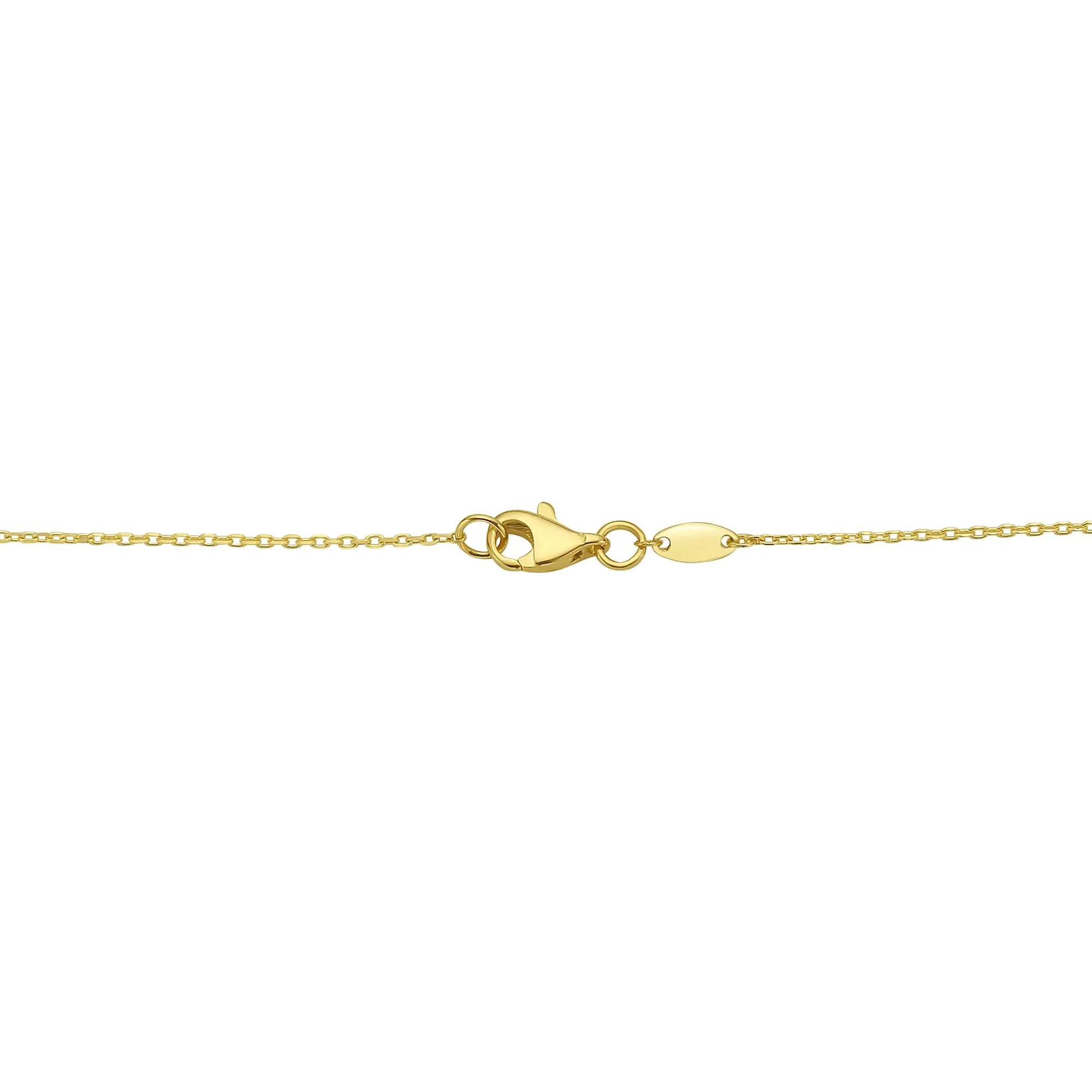 Tri-Color Stationary Textured Bead Necklace 14K Yellow White and Rose Gold Size 17.75" - Image 3