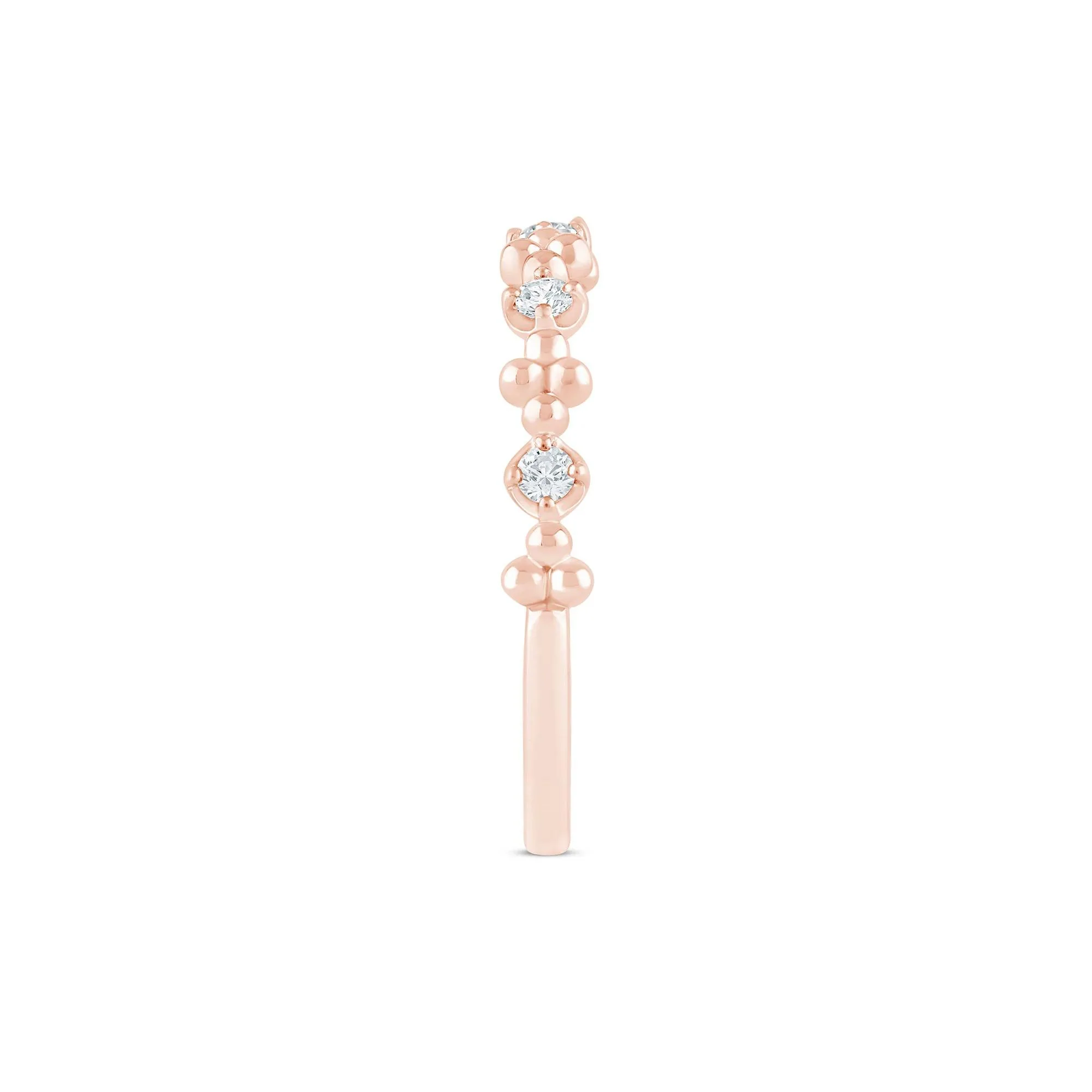 1/8 CT. Tw. Lab Grown Diamond Stack Band Ring 10K Rose Gold Size 5.5 1.5mm - Image 3
