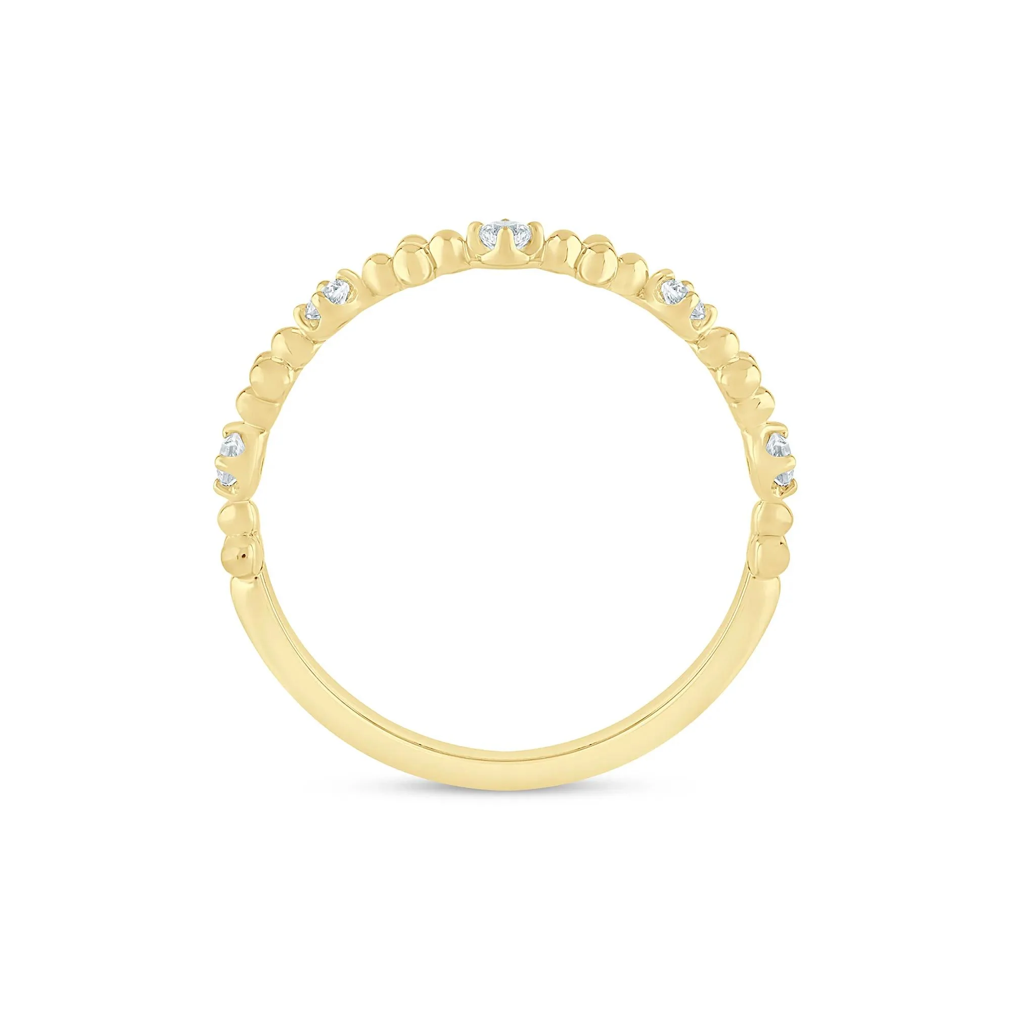 1/8 CT. Tw. Lab Grown Diamond Stack Band Ring 10K Yellow Gold Size 6 1.5mm - Image 2