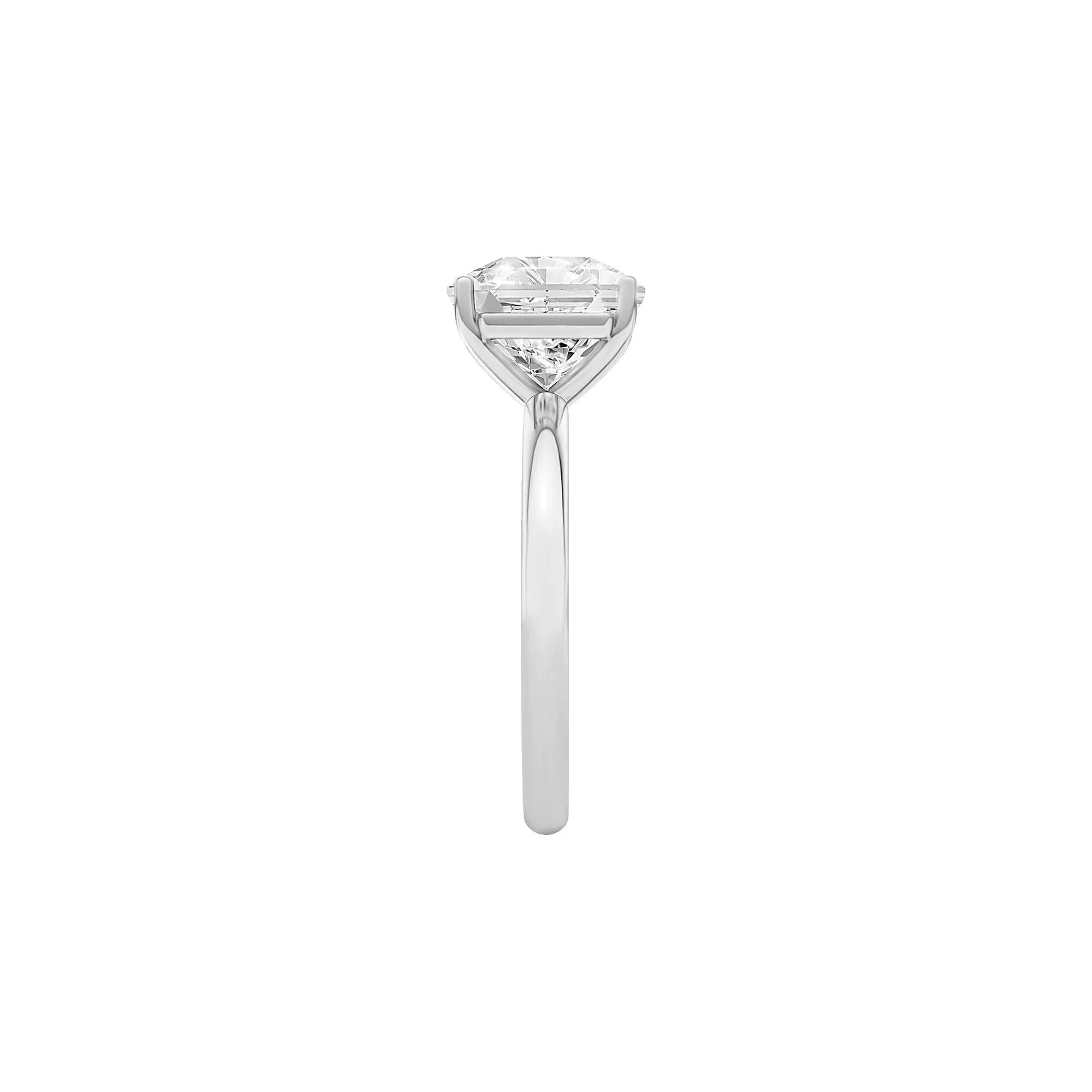 Lab Grown Diamond Square Radiant-Cut Solitaire Engagement Ring 14K White Gold (3 CT.) Size 11 2mm - Image 3