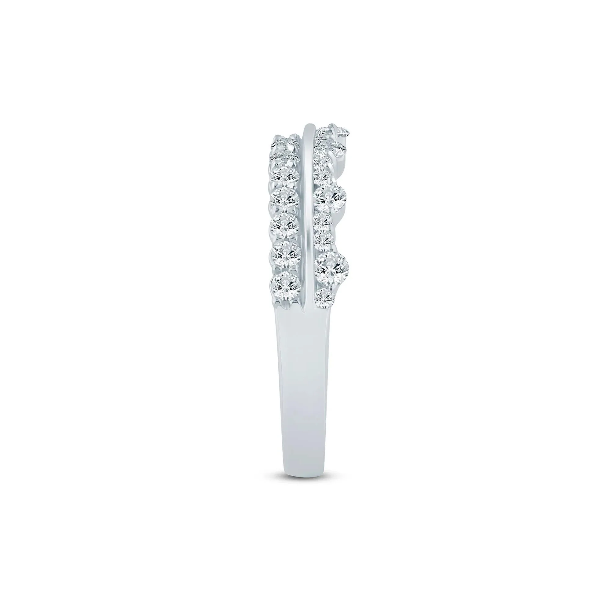 5/8 CT. Tw. Lab Grown Diamond Multi-Row Anniversary Band Ring 14K White Gold Size 7 2.5mm - Image 3