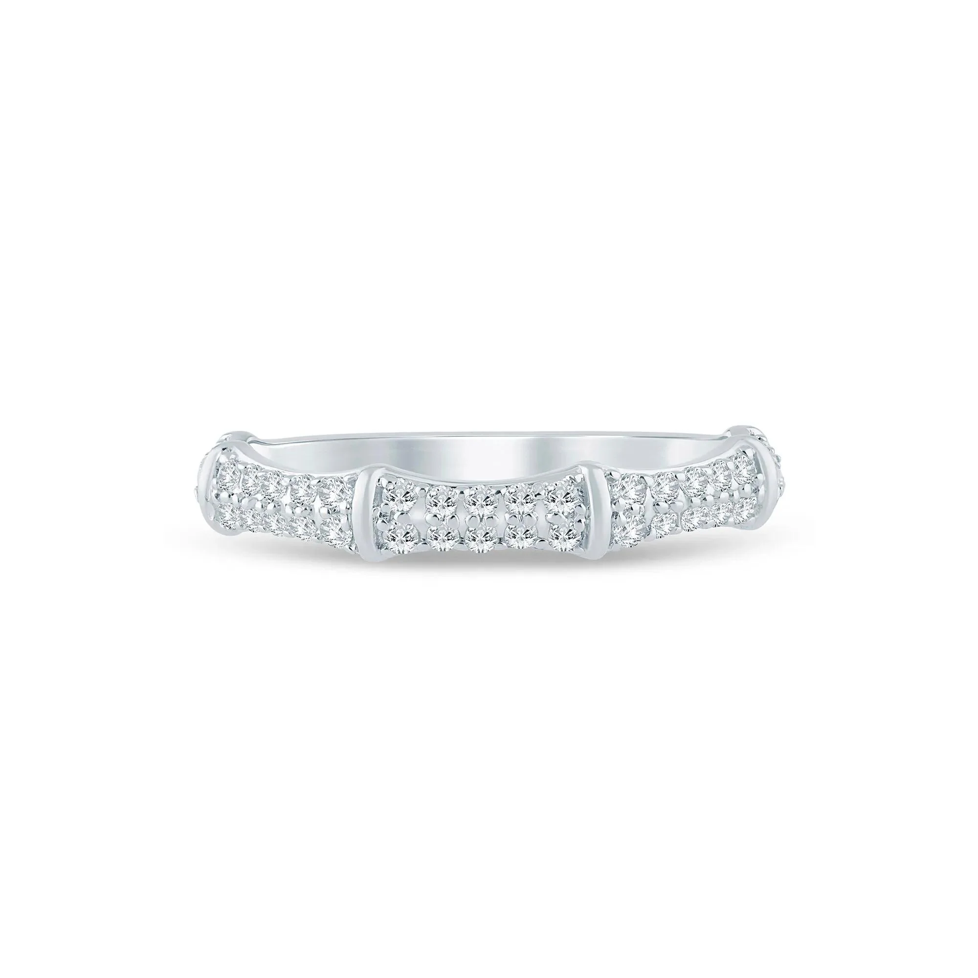 1/3 CT. Tw. Lab Grown Diamond Anniversary Band Ring 14K White Gold Size 7.5 1.5mm
