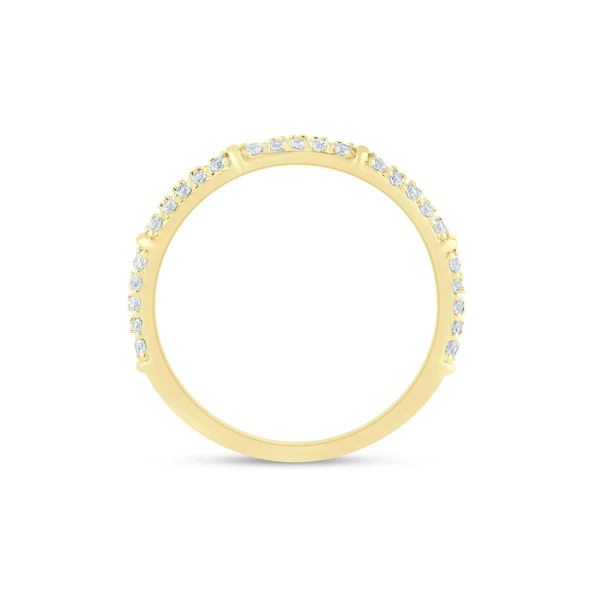 1/3 CT. Tw. Lab Grown Diamond Anniversary Band Ring 14K Yellow Gold Size 5.5 1.5mm - Image 2