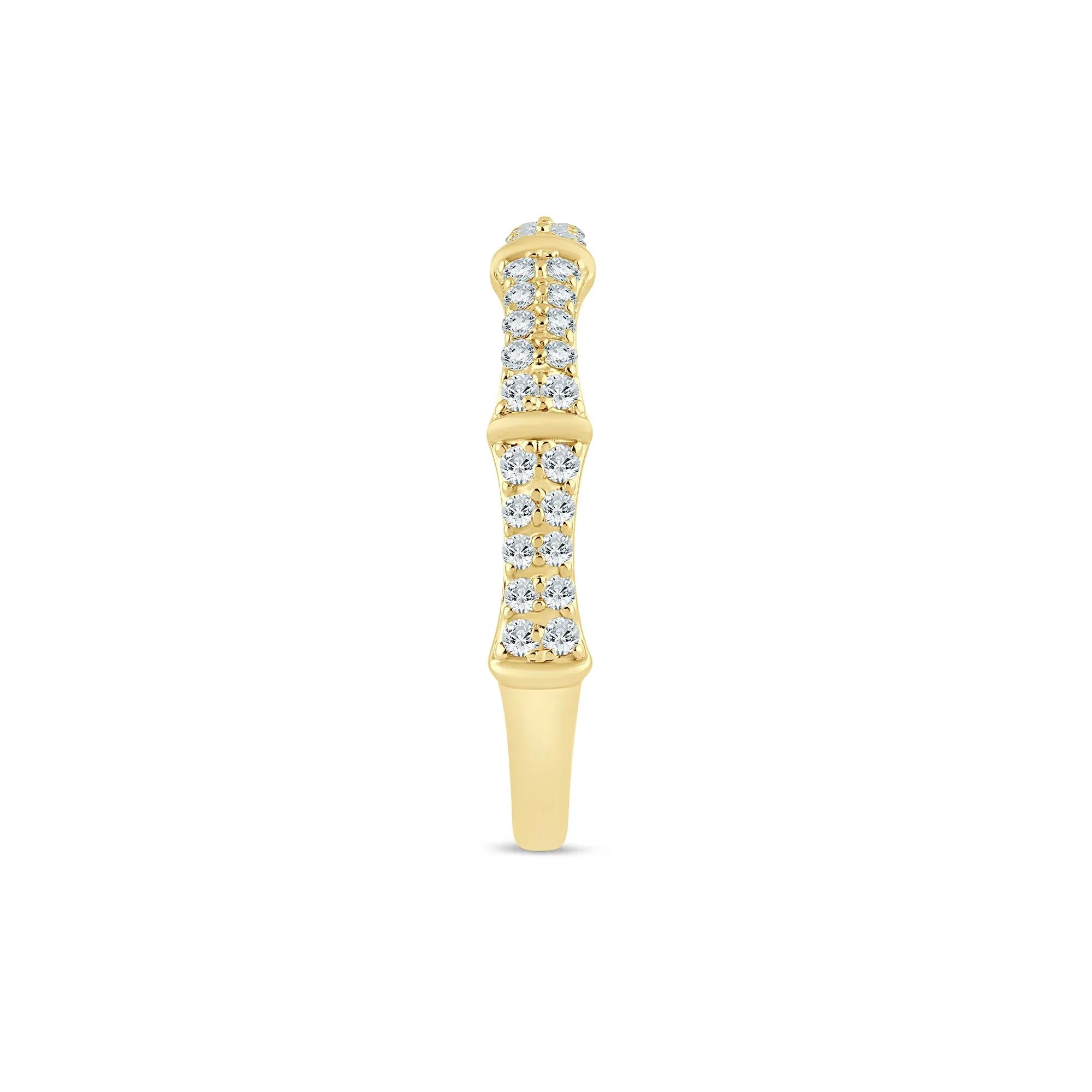1/3 CT. Tw. Lab Grown Diamond Anniversary Band Ring 14K Yellow Gold Size 8 1.5mm - Image 3