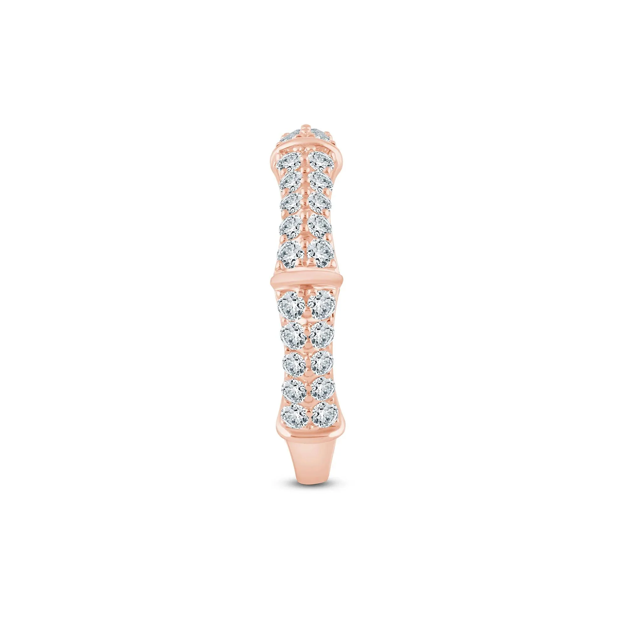 3/4 CT. Tw. Lab Grown Diamond Anniversary Band Ring 14K Rose Gold Size 7.5 2mm - Image 3