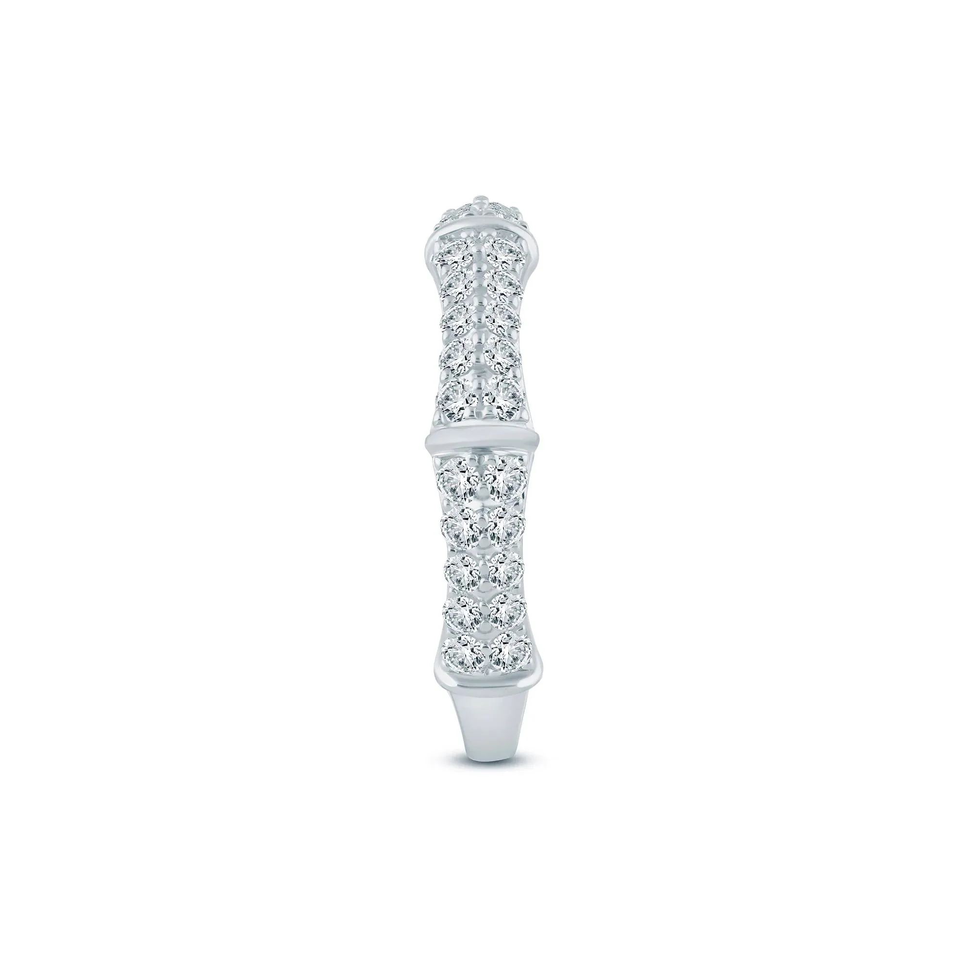 3/4 CT. Tw. Lab Grown Diamond Anniversary Band Ring 14K White Gold Size 6 2mm - Image 3