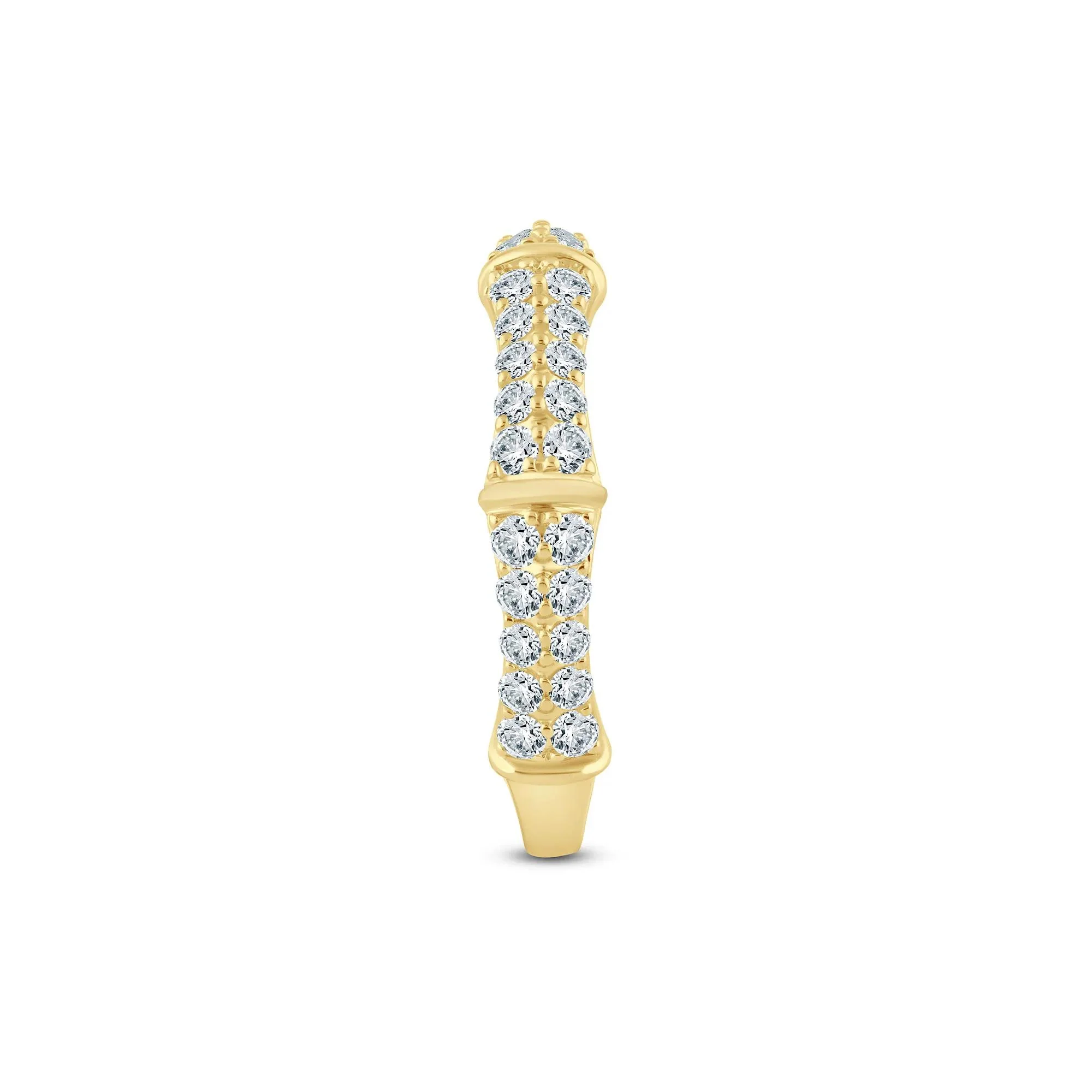 3/4 CT. Tw. Lab Grown Diamond Anniversary Band Ring 14K Yellow Gold Size 5 2mm - Image 3