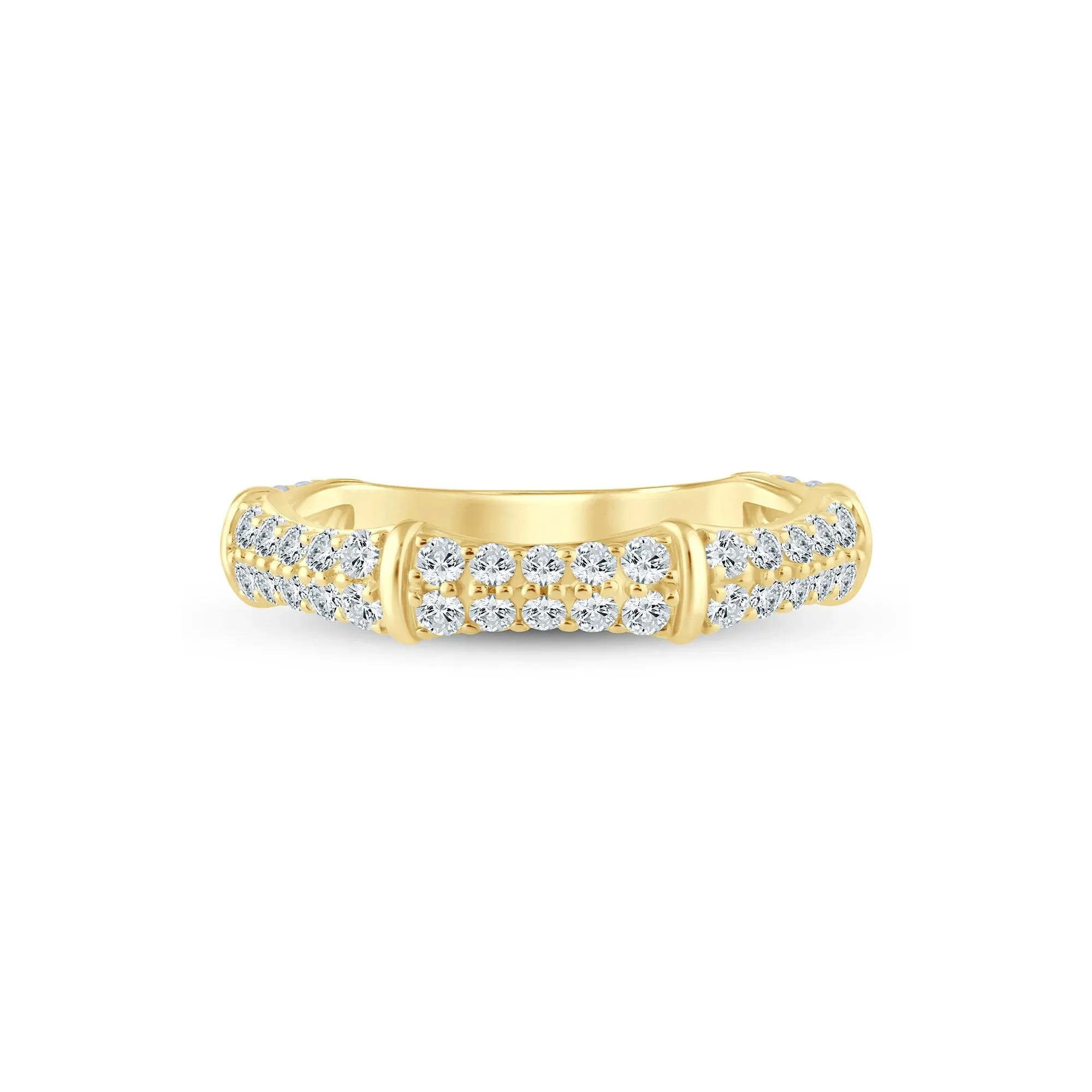 3/4 CT. Tw. Lab Grown Diamond Anniversary Band Ring 14K Yellow Gold Size 8 2mm