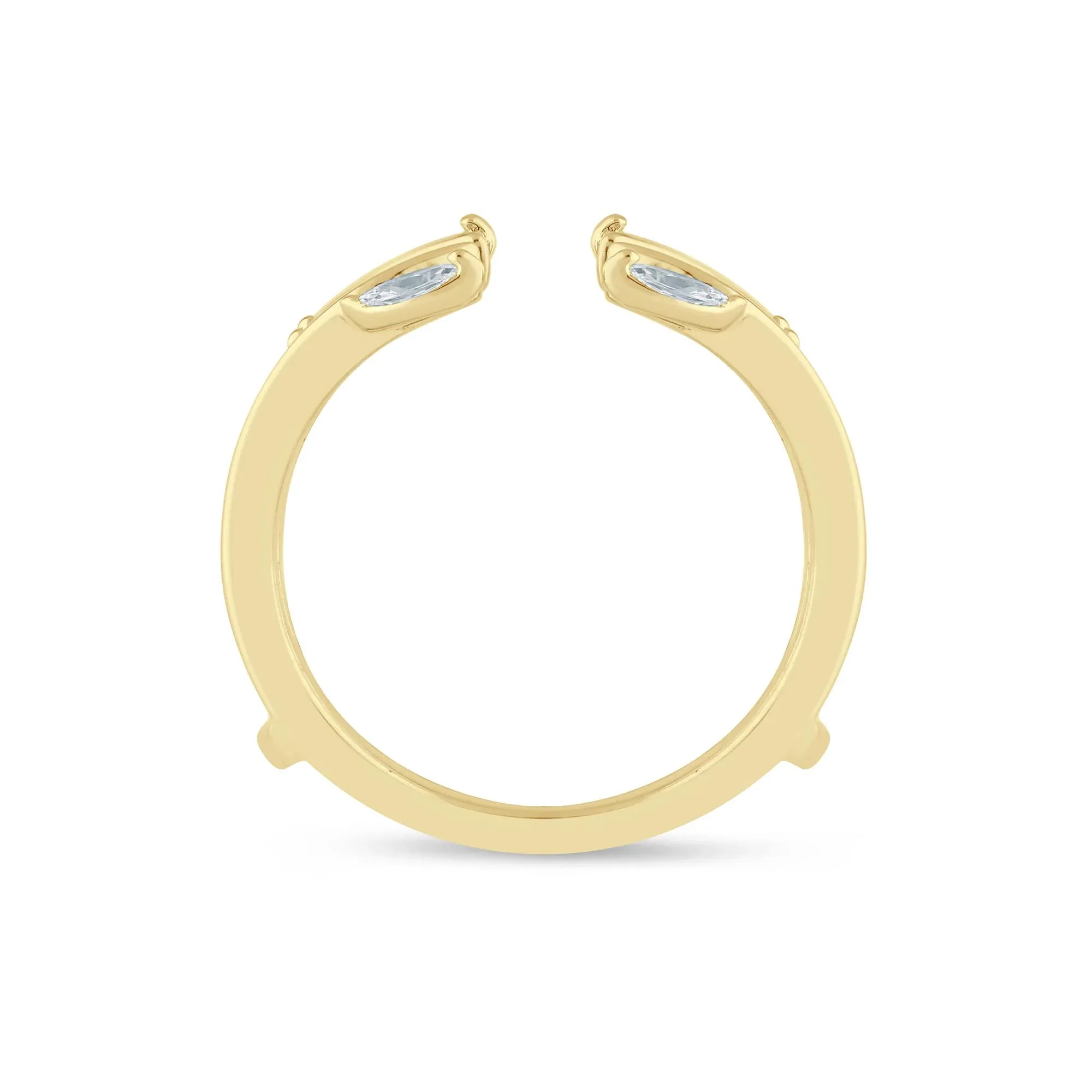 3/8 CT. Tw. Lab Grown Diamond Marquise Ring Insert 14K Yellow Gold Size 7 6.5mm - Image 2
