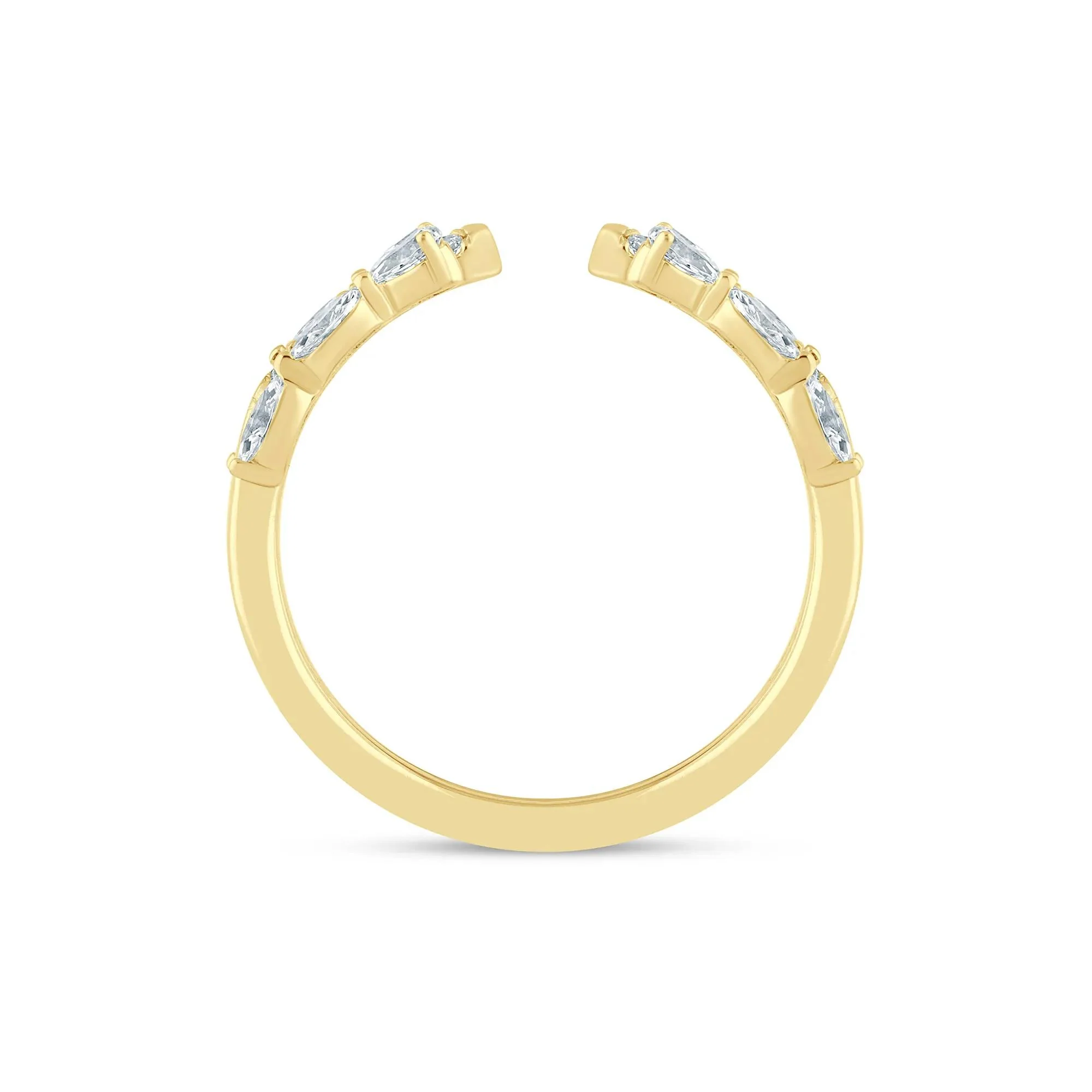 1/2 CT. Tw. Lab Grown Diamond Insert 14K Yellow Gold Ring Size 9 2.5mm - Image 2