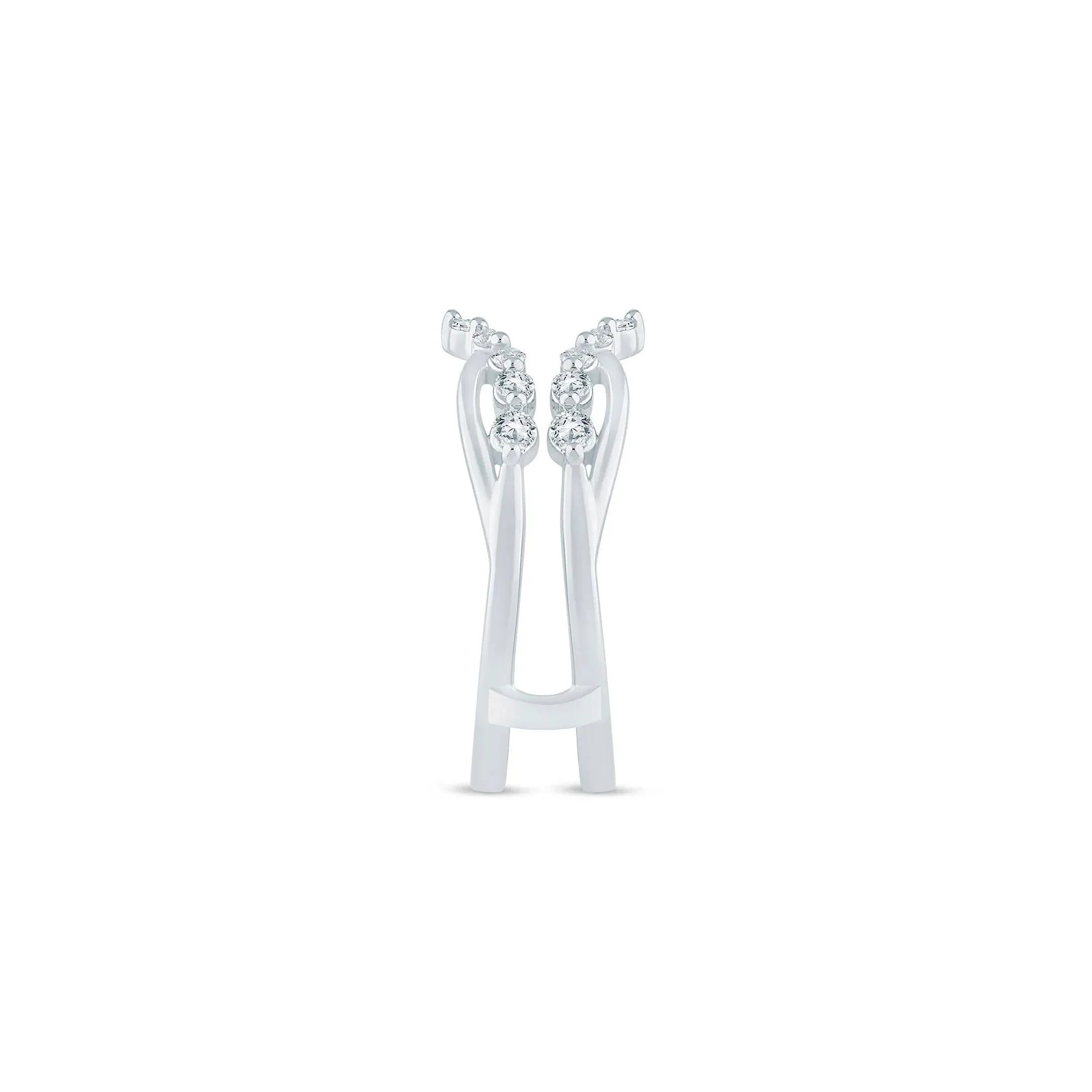 1/3 CT. Tw. Lab Grown Diamond Open Insert 14K White Gold Ring Size 6.5 1.5mm - Image 2