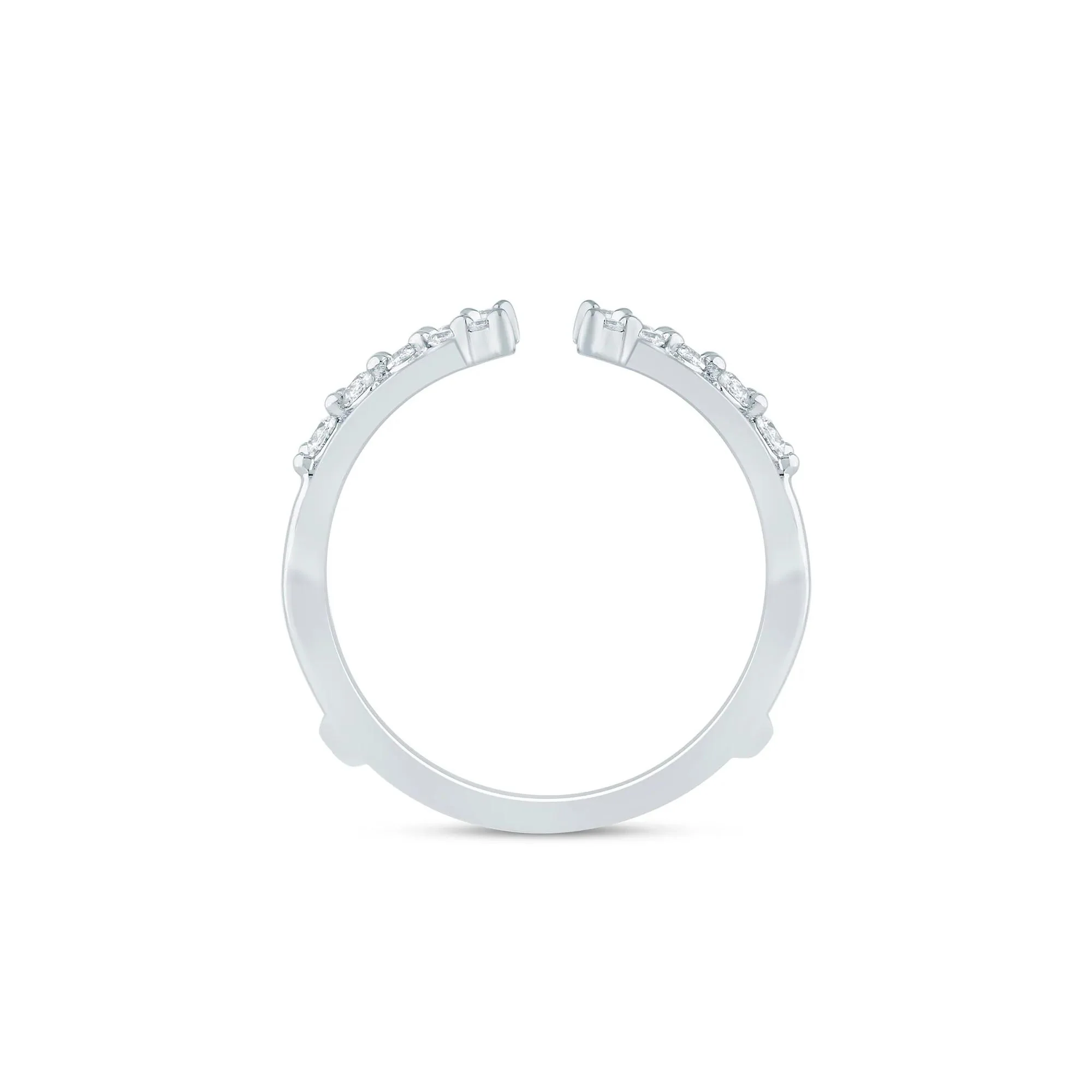 1/3 CT. Tw. Lab Grown Diamond Open Insert 14K White Gold Ring Size 7 1.5mm - Image 3