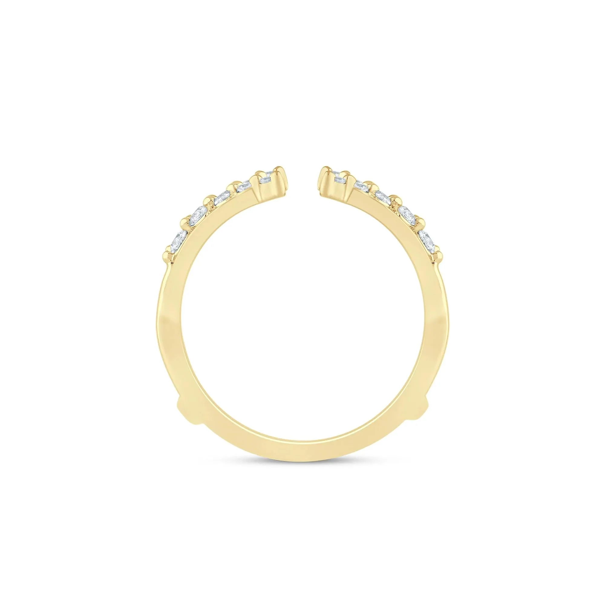 1/3 CT. Tw. Lab Grown Diamond Open Insert 14K Yellow Gold Ring Size 5.5 1.5mm - Image 2