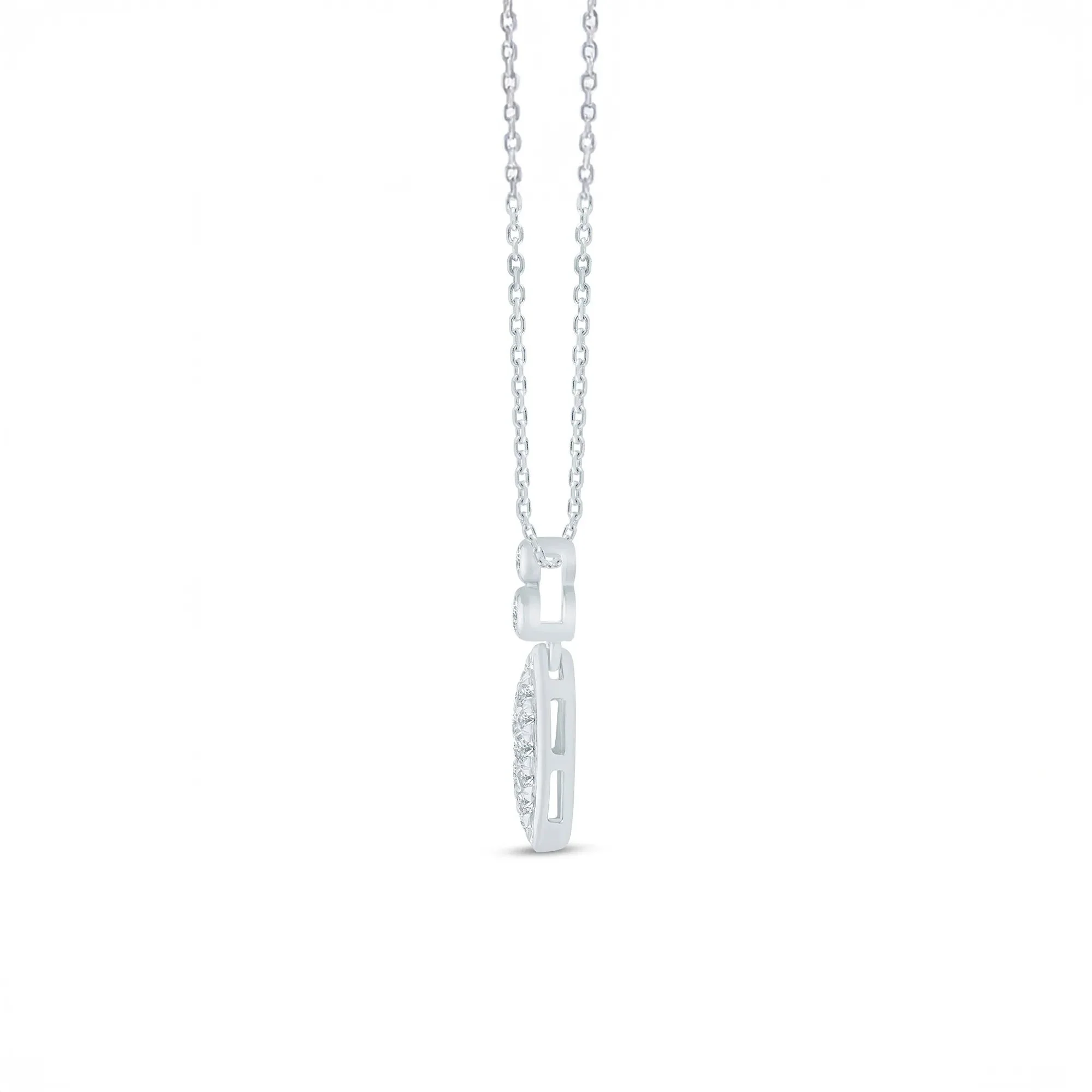 1/5 CT. Tw. Diamond Pendant Necklace 10K White Gold Size 18" - Image 2