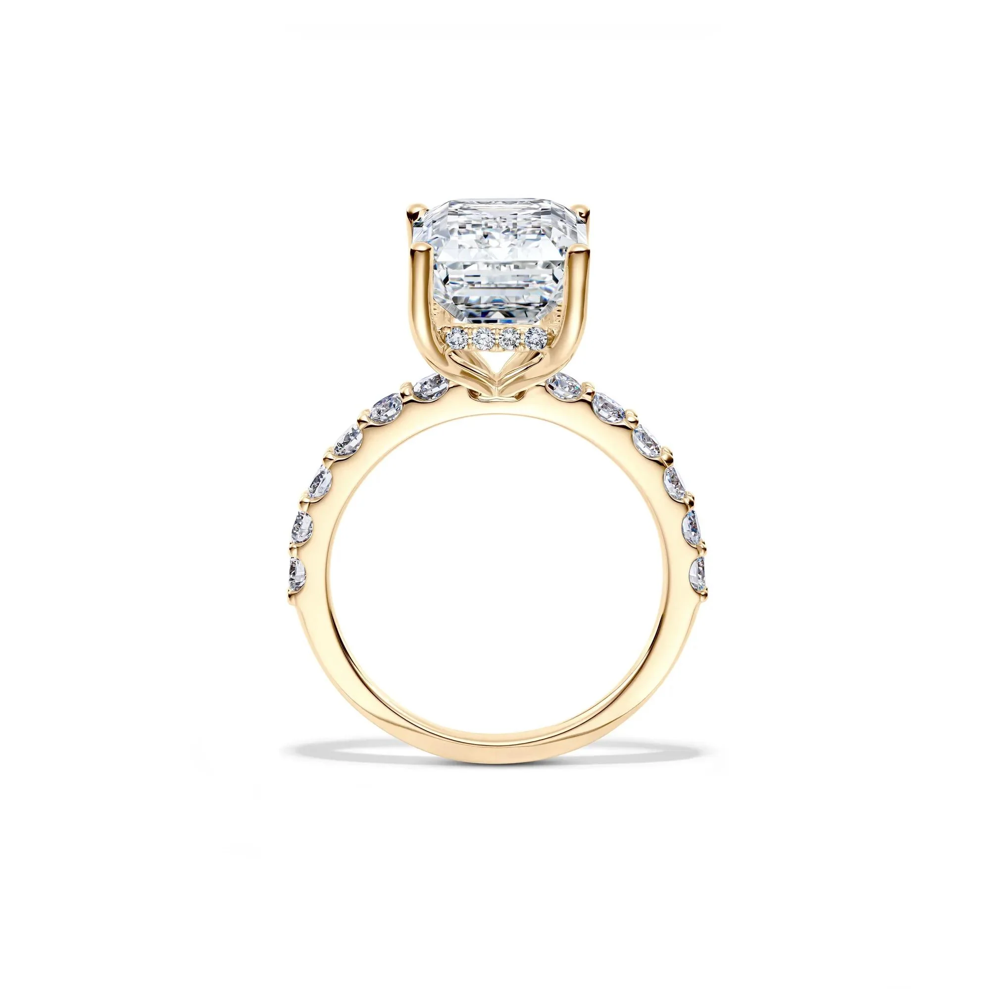 7 3/4 CT. Tw. Lab Grown Diamond Emerald-Cut Engagement Ring 14K Yellow Gold Size 5 12.5mm - Image 2