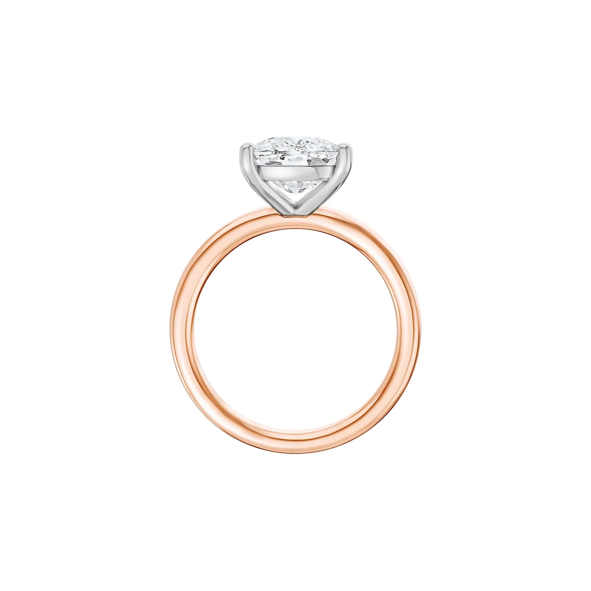 5 CT. Tw. Lab Grown Diamond Elongated Cushion-Cut Engagement Ring 14K Rose and White Gold Size 10.5 2mm - Image 2