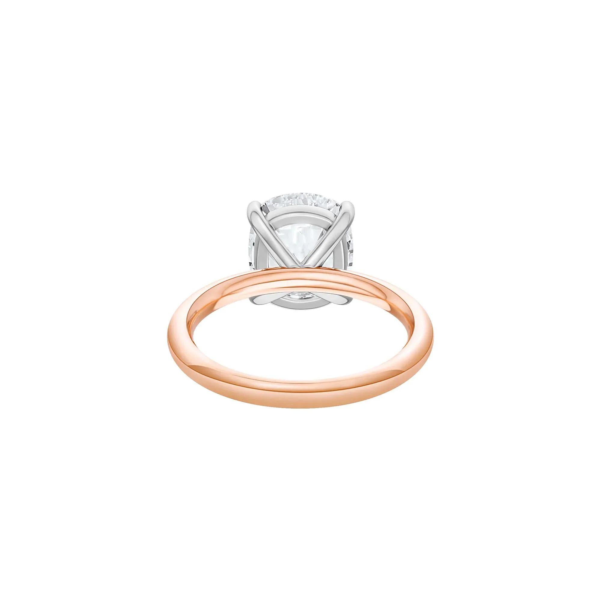 5 CT. Tw. Lab Grown Diamond Elongated Cushion-Cut Engagement Ring 14K Rose and White Gold Size 10.5 2mm - Image 4