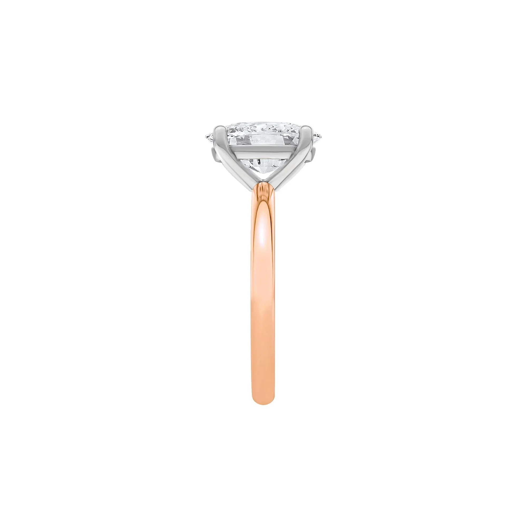 5 CT. Tw. Lab Grown Diamond Elongated Cushion-Cut Engagement Ring 14K Rose and White Gold Size 6.5 2mm - Image 3