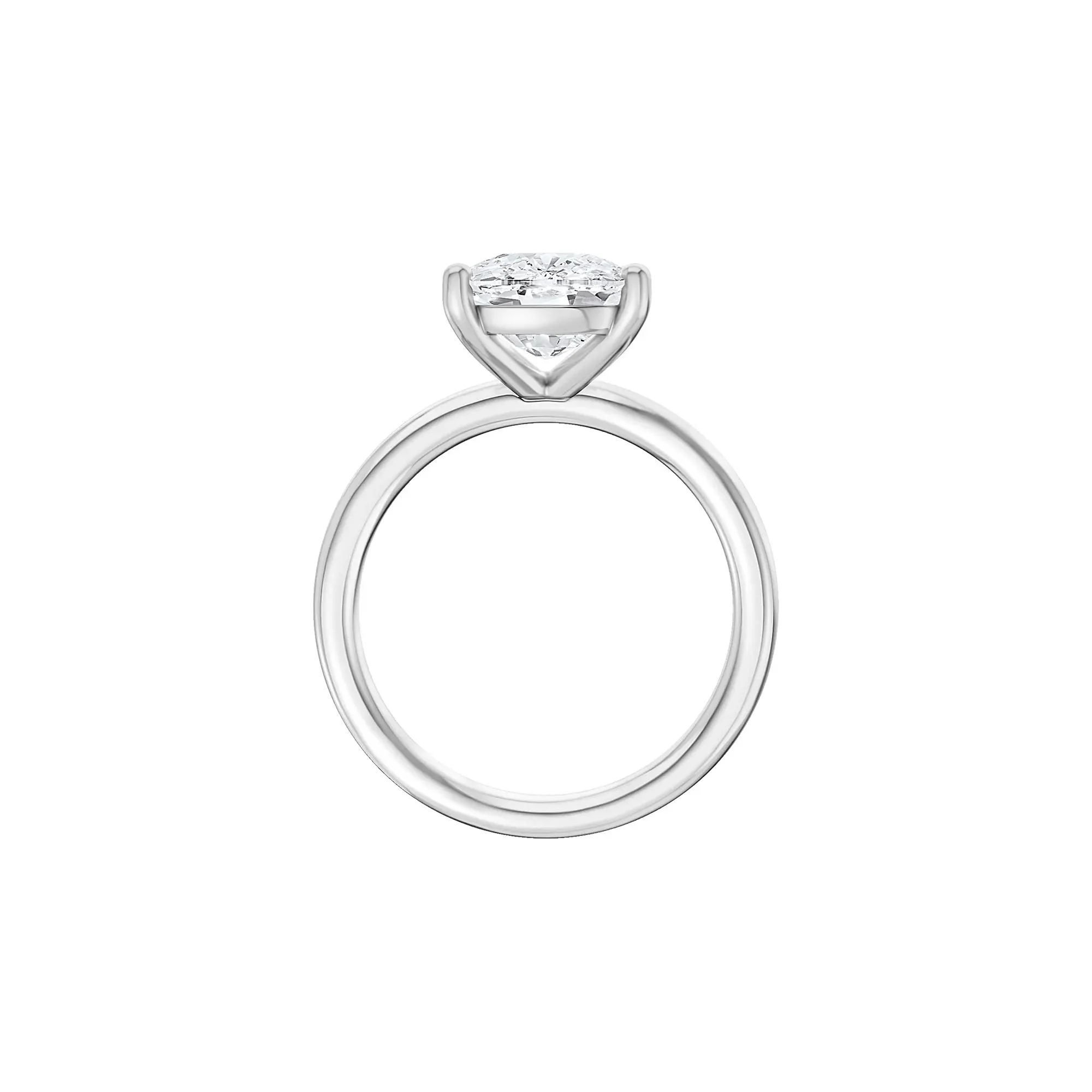 5 CT. Tw. Lab Grown Diamond Elongated Cushion-Cut Engagement Ring Platinum White Size 8.5 2mm - Image 2