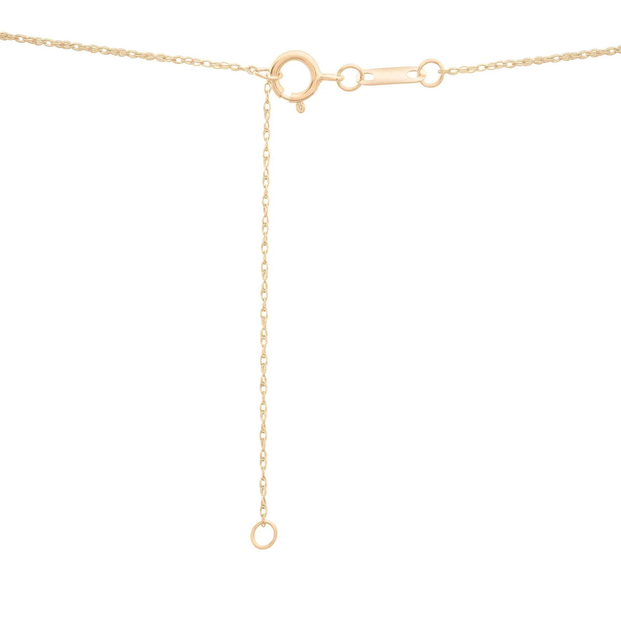 Australian Opal and Diamond Accent Drop Pendant Necklace 10K Yellow Gold Size 18" - Image 4