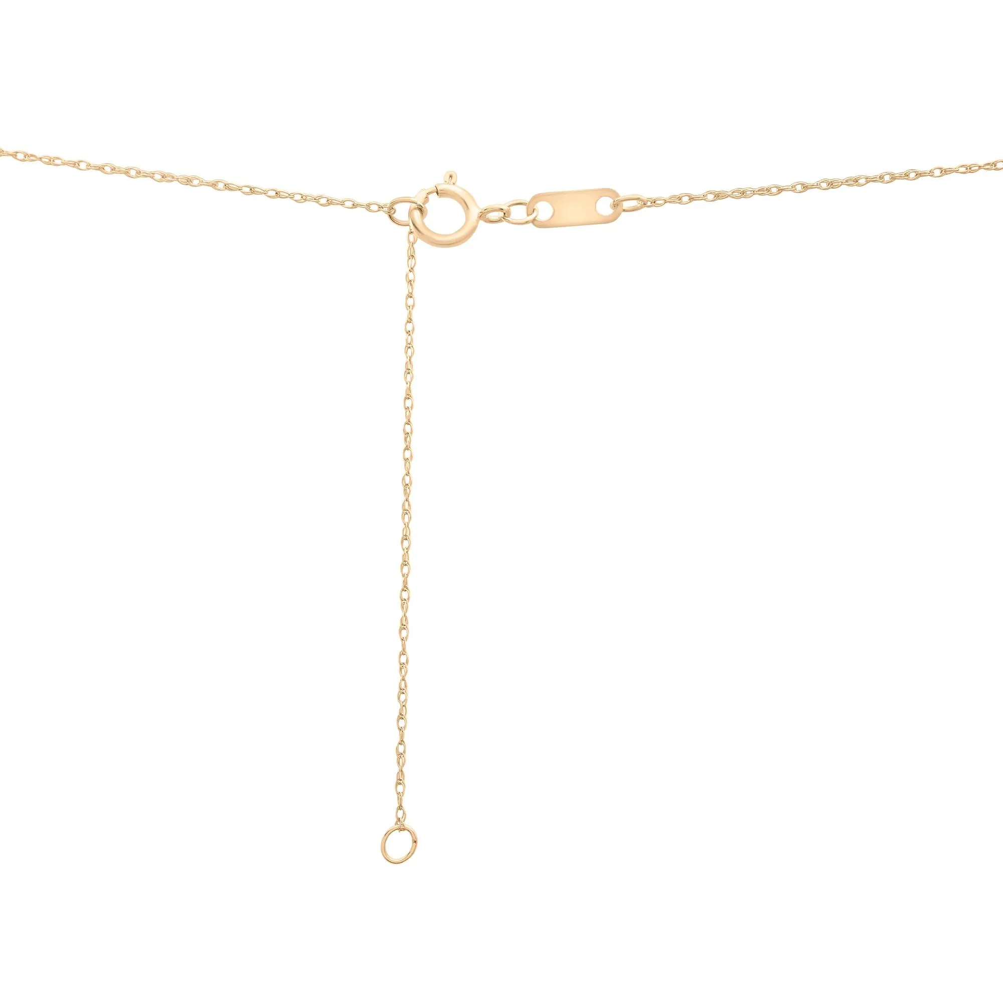 Australian Opal and Diamond Accent Halo Drop Pendant Necklace 10K Yellow Gold Size 18" - Image 4