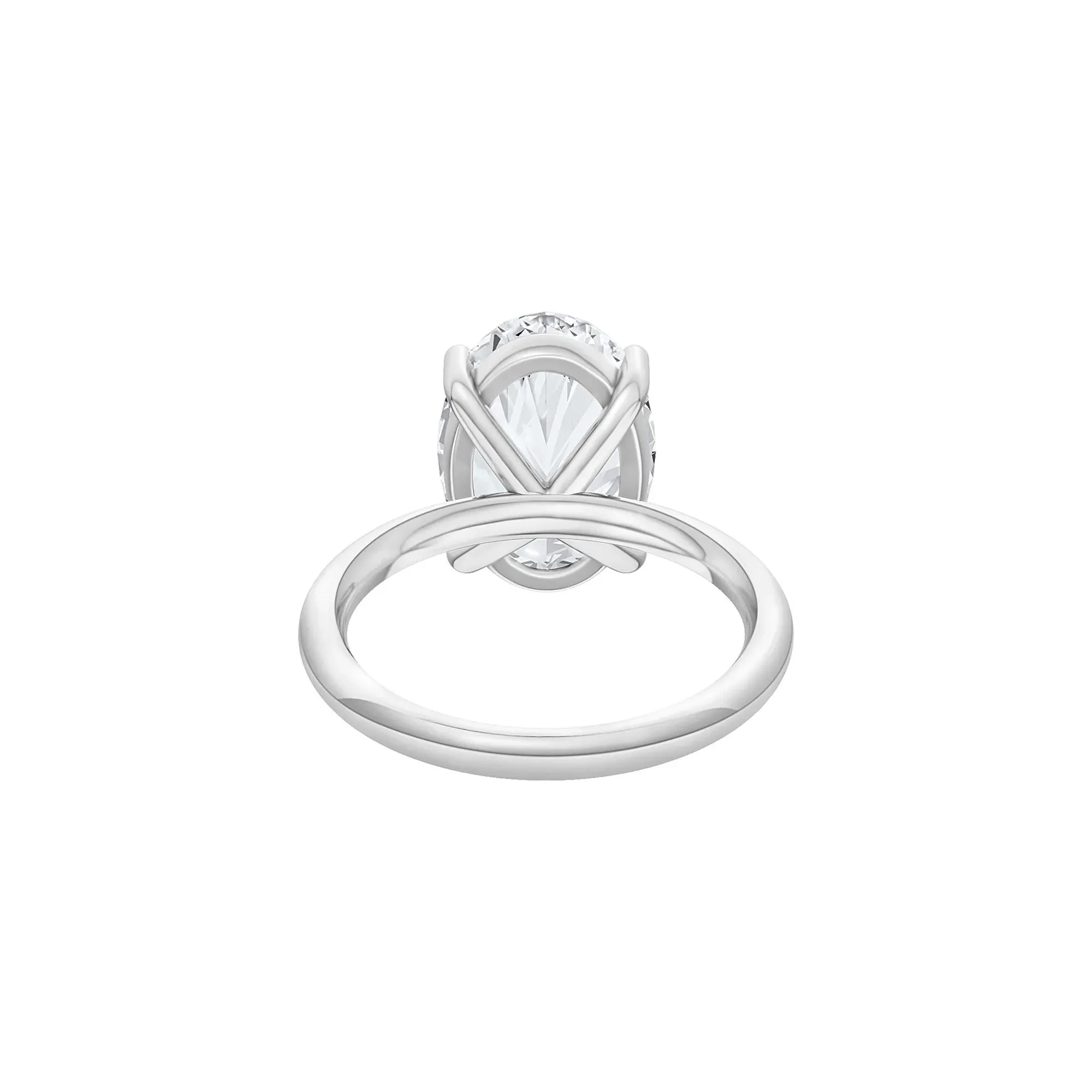 5 CT. Tw. Lab Grown Diamond Oval Solitaire Engagement Ring Platinum White Size 9.5 2mm - Image 4