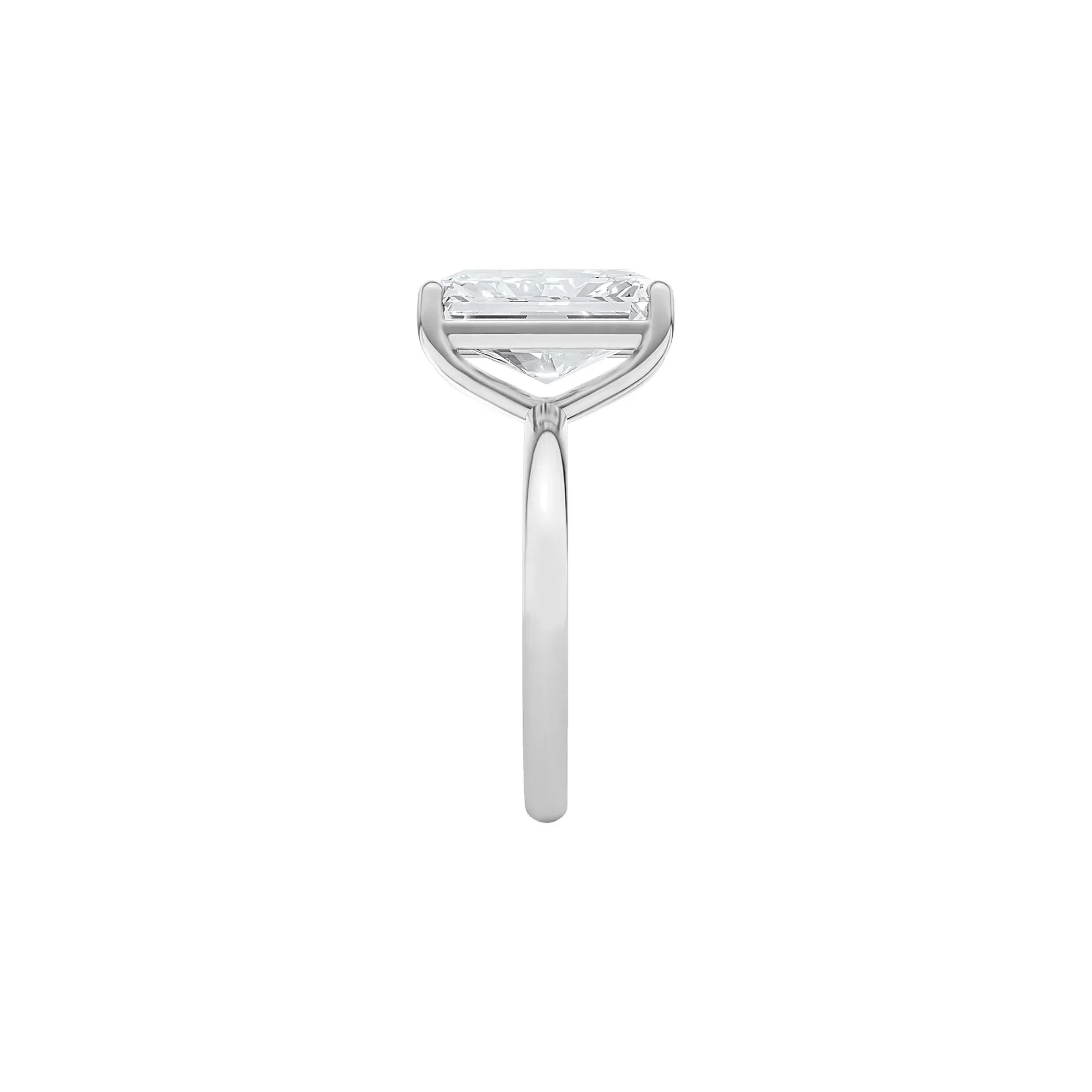 Lab Grown Diamond Radiant-Cut Solitaire Ring Platinum (5 CT.) White Size 11 2mm - Image 3
