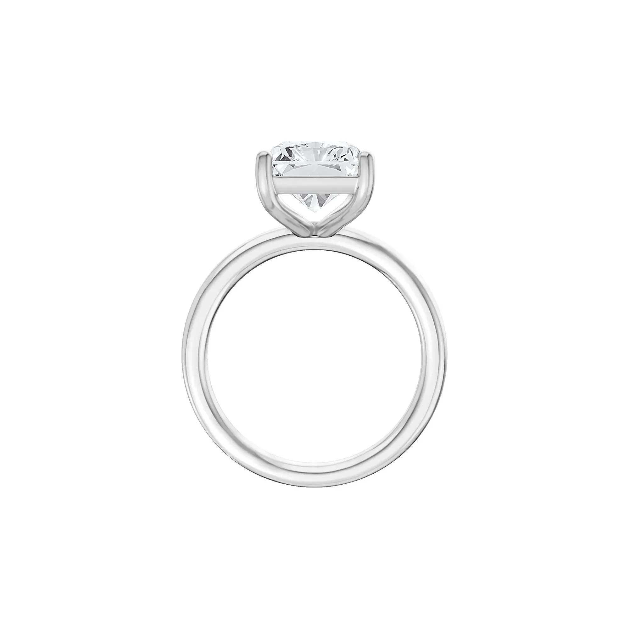Lab Grown Diamond Radiant-Cut Solitaire Ring Platinum (5 CT.) White Size 11.5 2mm - Image 2