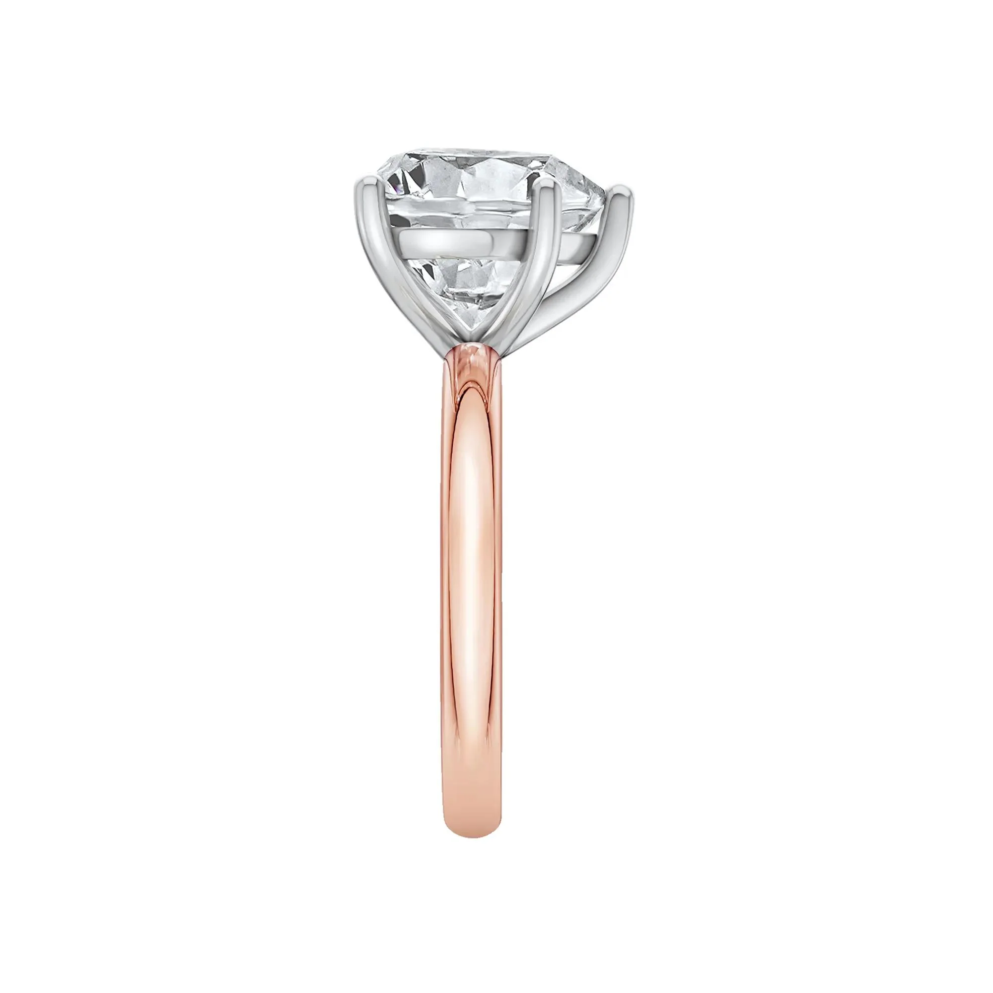 Lab Grown Diamond Heart-Shaped Solitaire Ring 14K Rose & White Gold (5 CT.) Size 10.5 2mm - Image 3