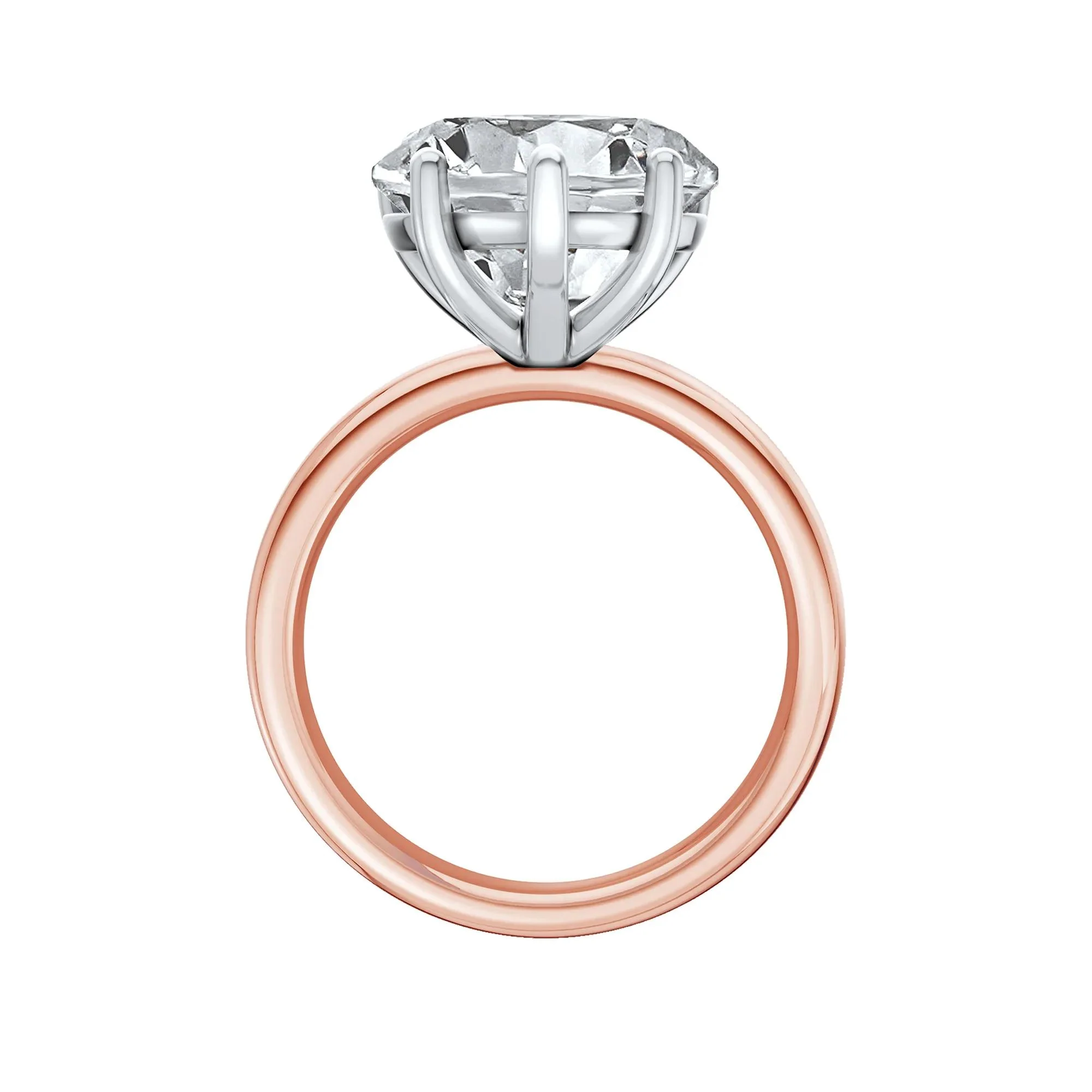 Lab Grown Diamond Heart-Shaped Solitaire Ring 14K Rose & White Gold (5 CT.) Size 7 2mm - Image 2
