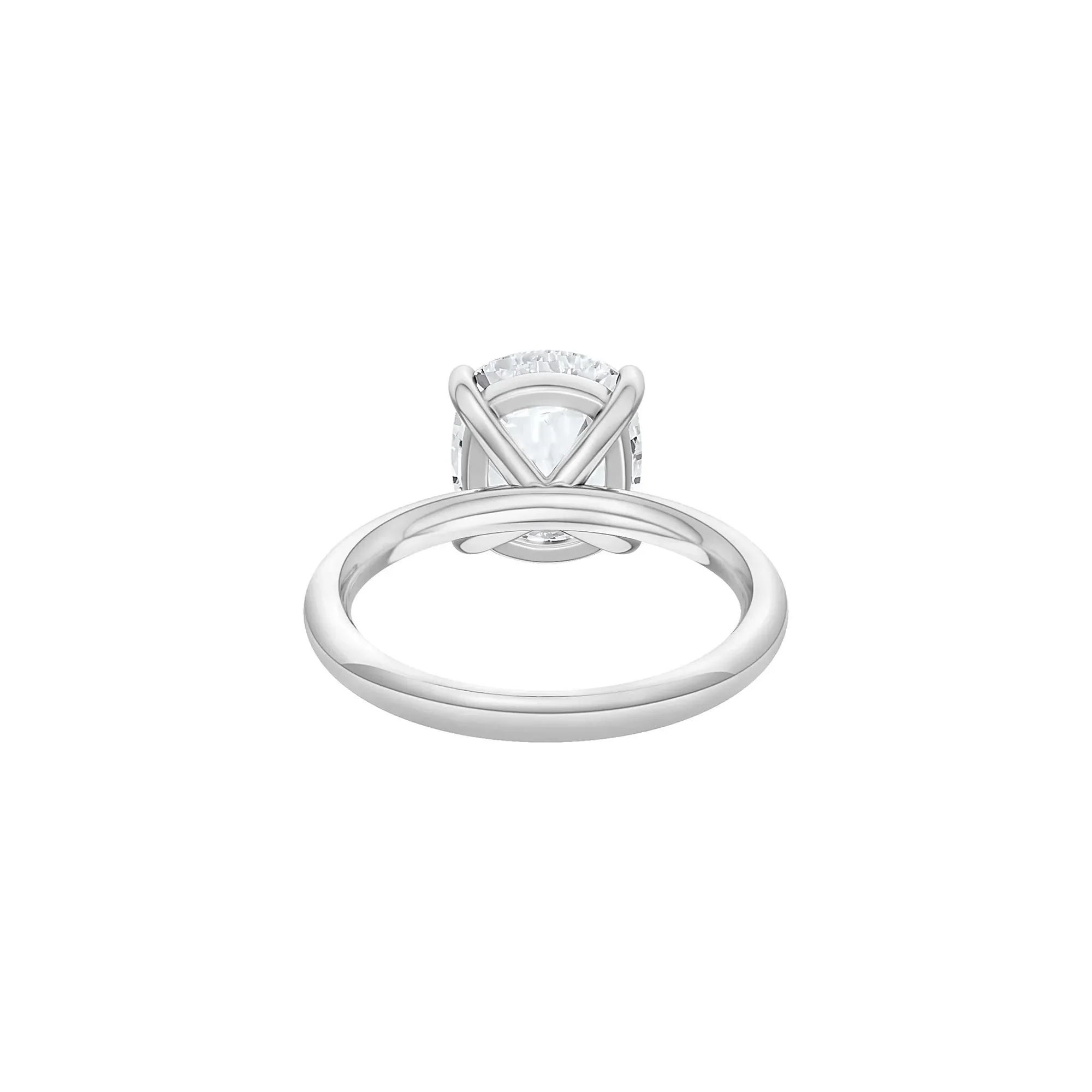 5 CT. Tw. Lab Grown Diamond Elongated Cushion-Cut Engagement Ring 14K White Gold Size 12 2mm - Image 4