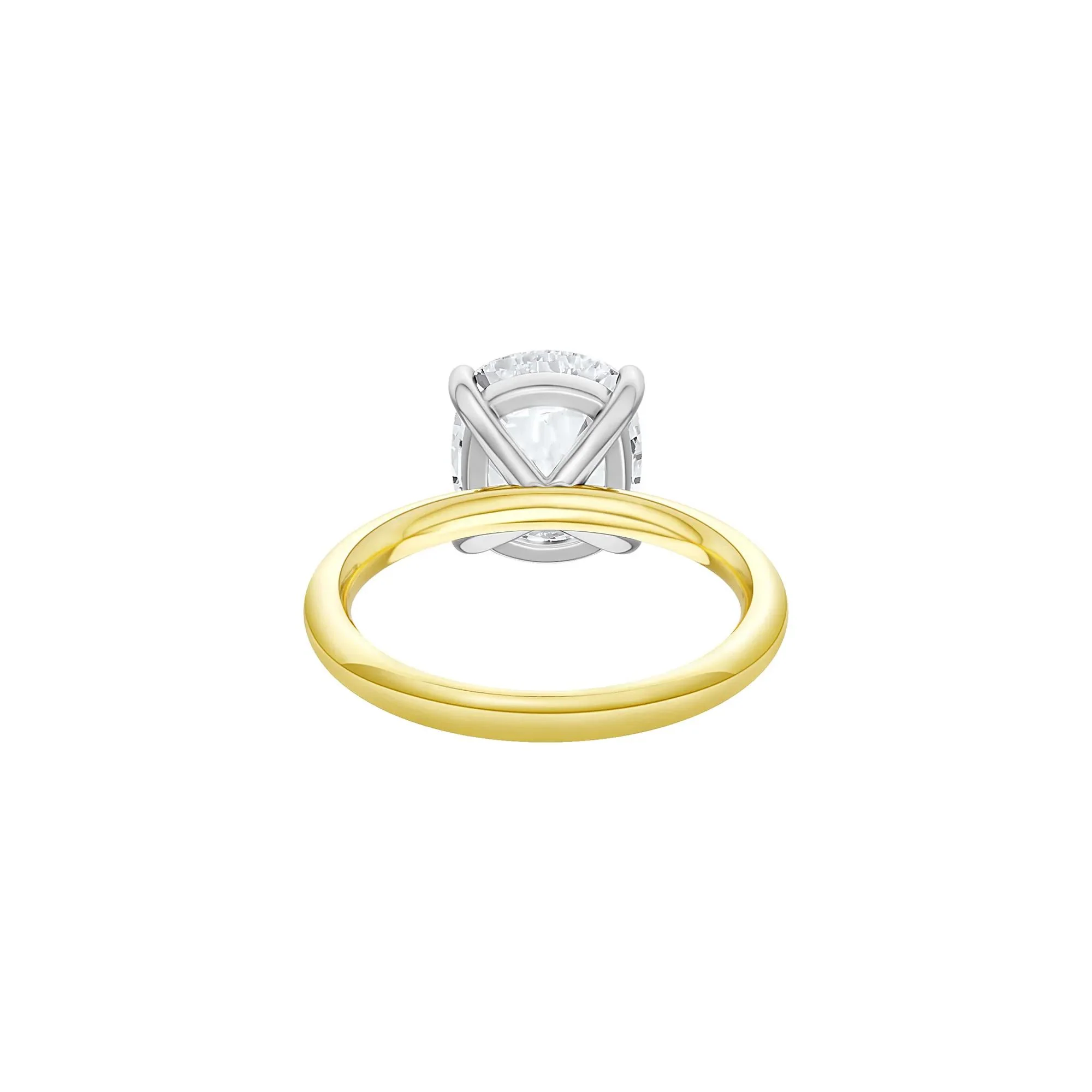 5 CT. Tw. Lab Grown Diamond Elongated Cushion-Cut Engagement Ring 14K Yellow and White Gold Size 10.5 2mm - Image 4