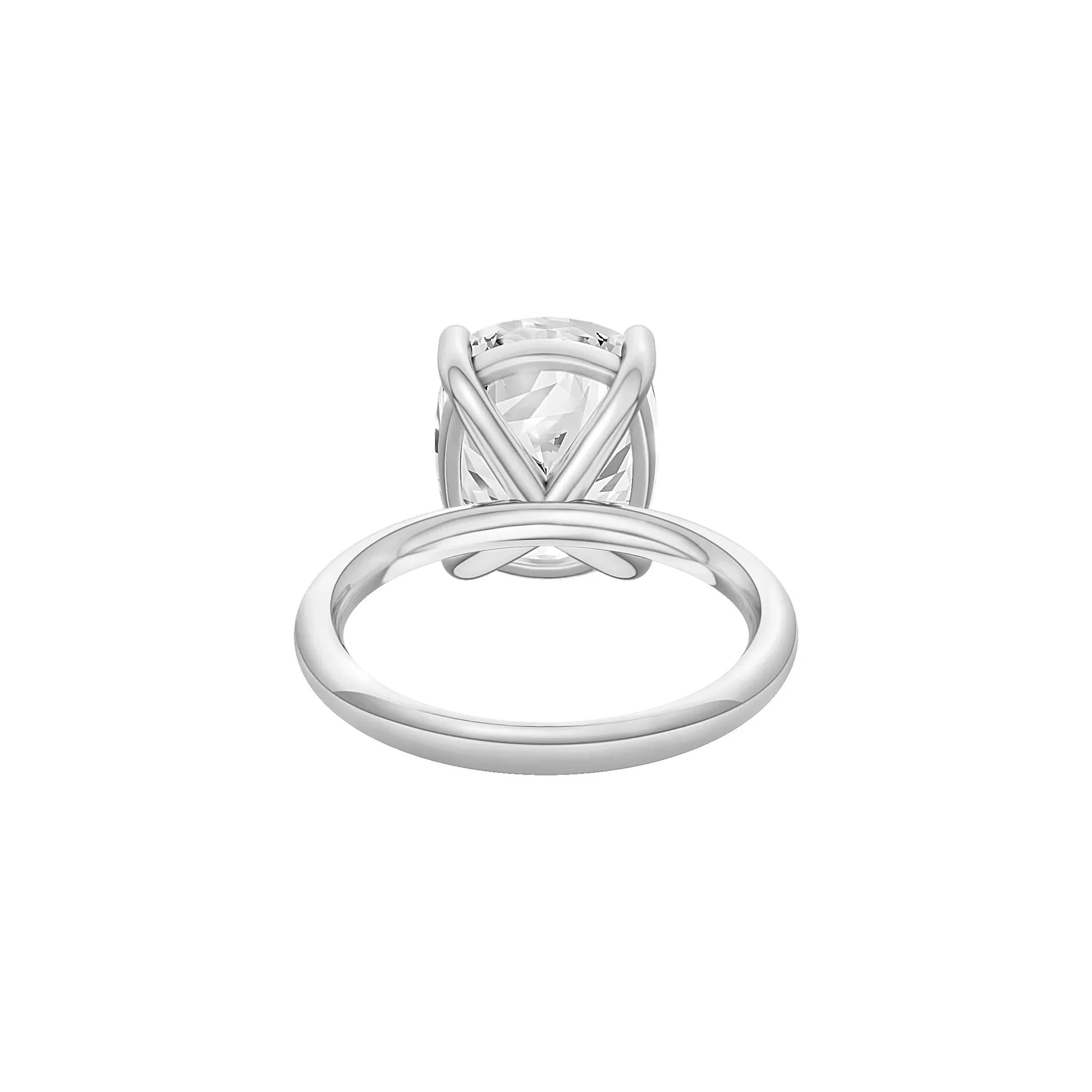 6 CT. Tw. Lab Grown Diamond Elongated Cushion-Cut Engagement Ring Platinum White Size 9.5 2mm - Image 4