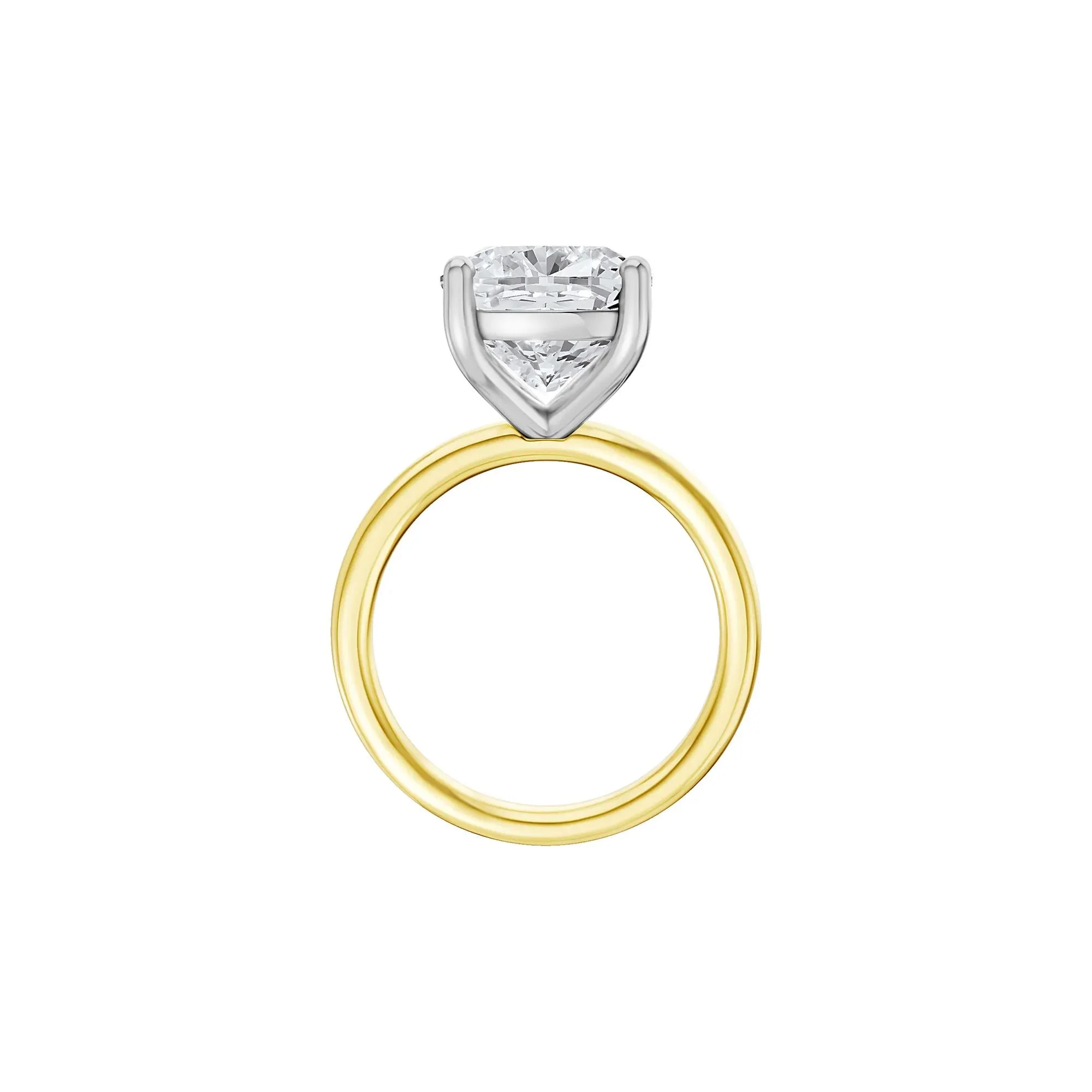 6 CT. Tw. Lab Grown Diamond Elongated Cushion-Cut Engagement Ring 14K Yellow and White Gold Size 11.5 2mm - Image 2