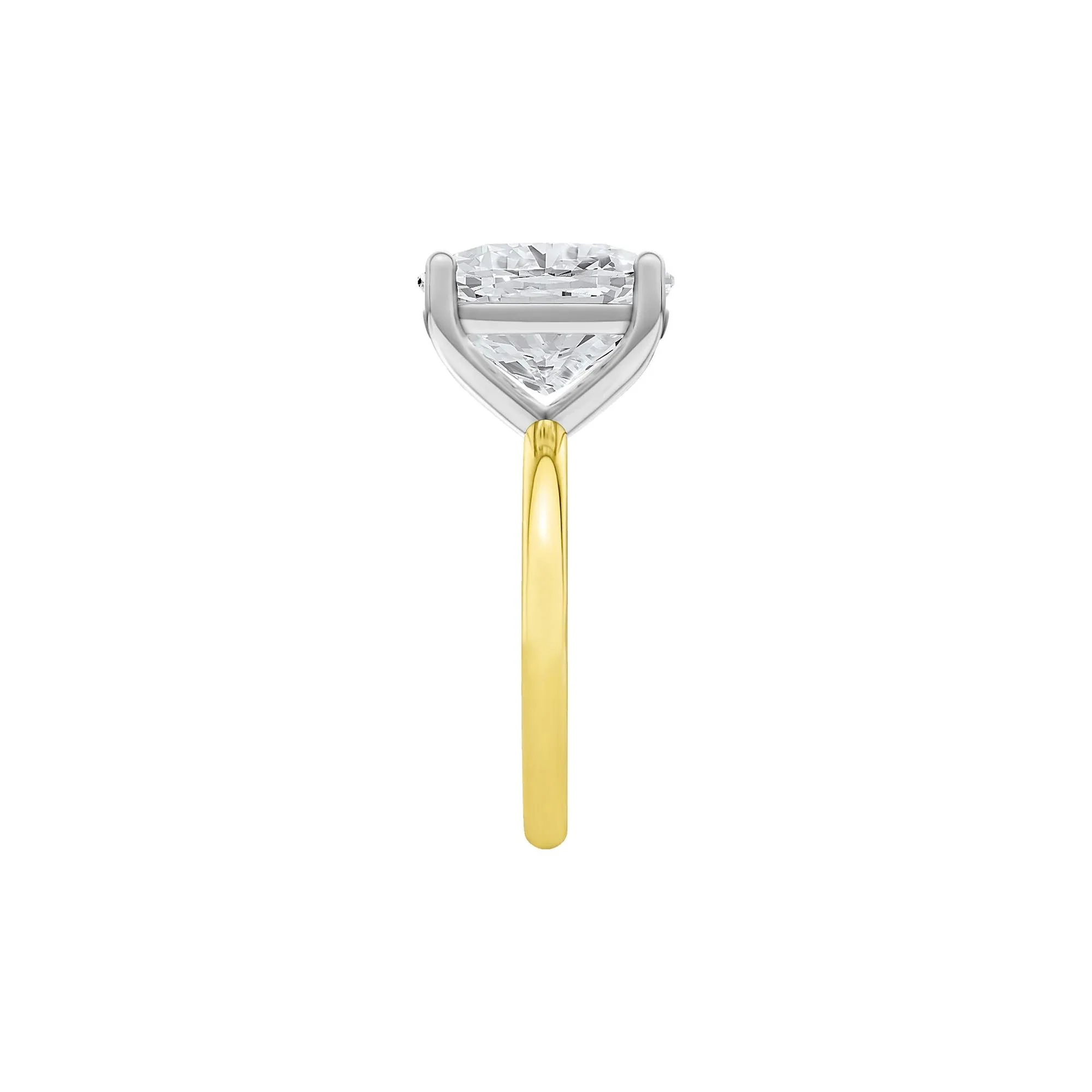 6 CT. Tw. Lab Grown Diamond Elongated Cushion-Cut Engagement Ring 14K Yellow and White Gold Size 8.5 2mm - Image 3