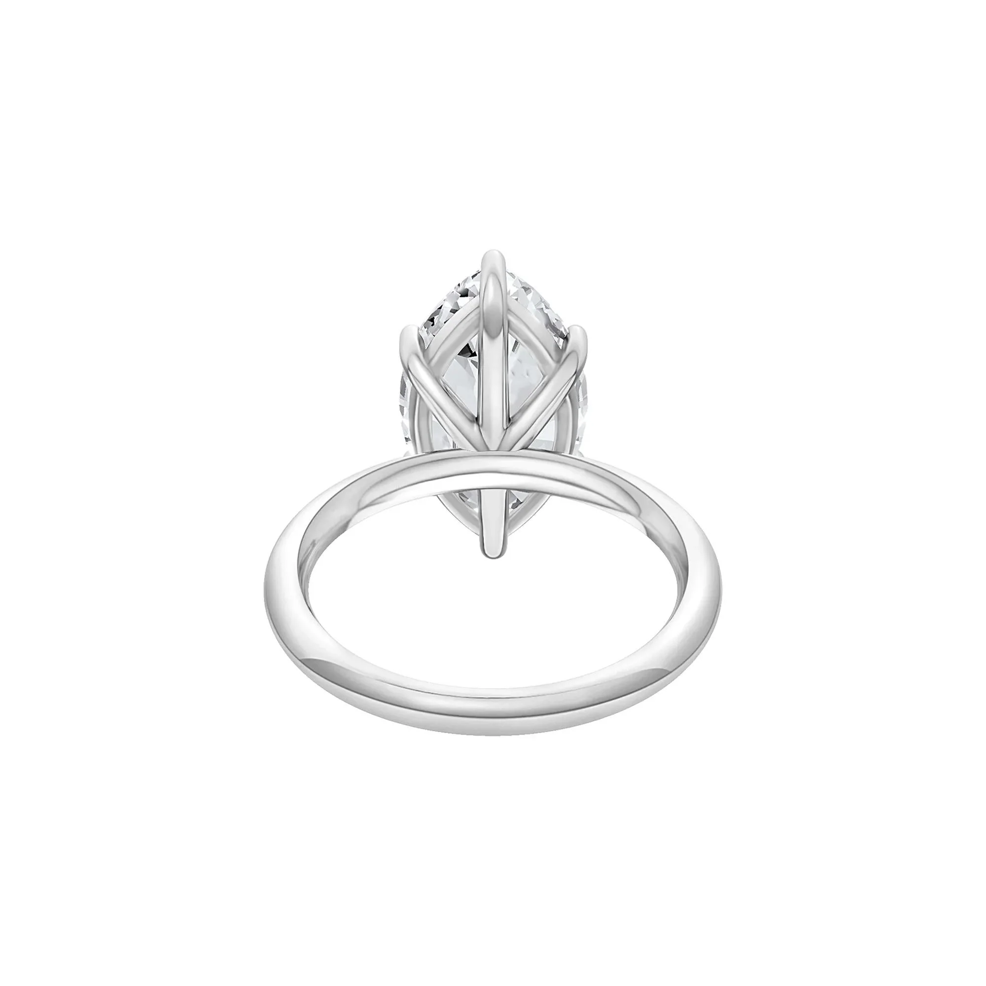 4 CT. Tw. Lab Grown Diamond Marquise Solitaire Engagement Ring Platinum White Size 8 2mm - Image 4