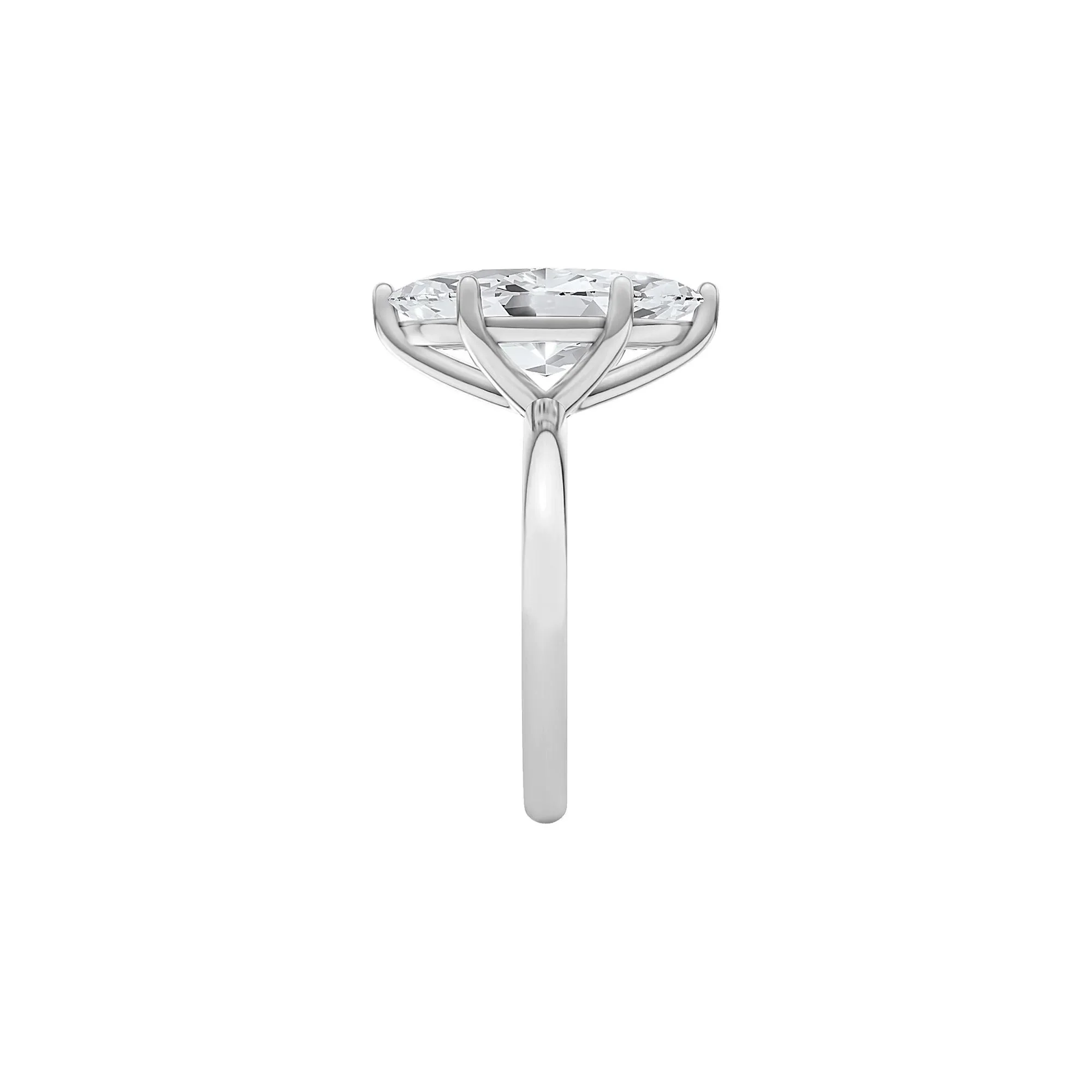 4 CT. Tw. Lab Grown Diamond Marquise Solitaire Engagement Ring Platinum White Size 9 2mm - Image 3