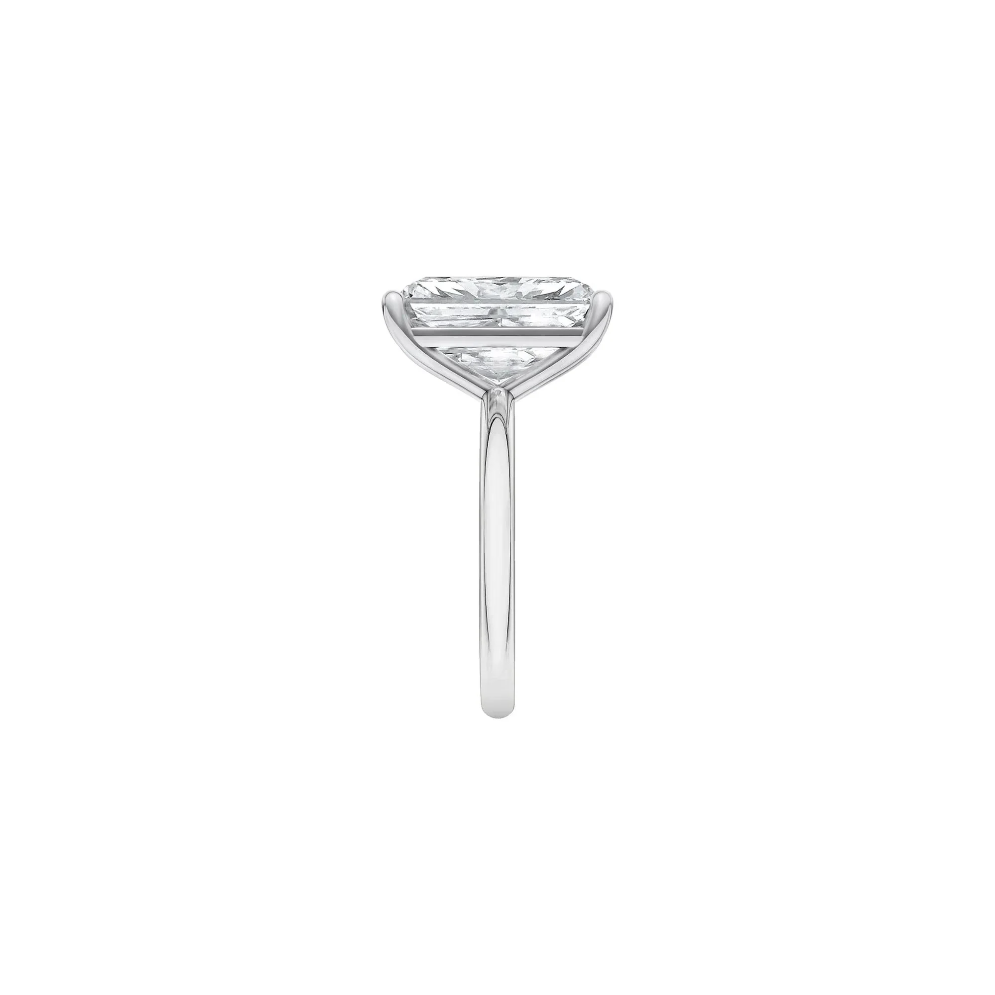 Lab Grown Diamond Radiant-Cut Solitaire Ring Platinum (6 CT.) White Size 7.5 2mm - Image 3