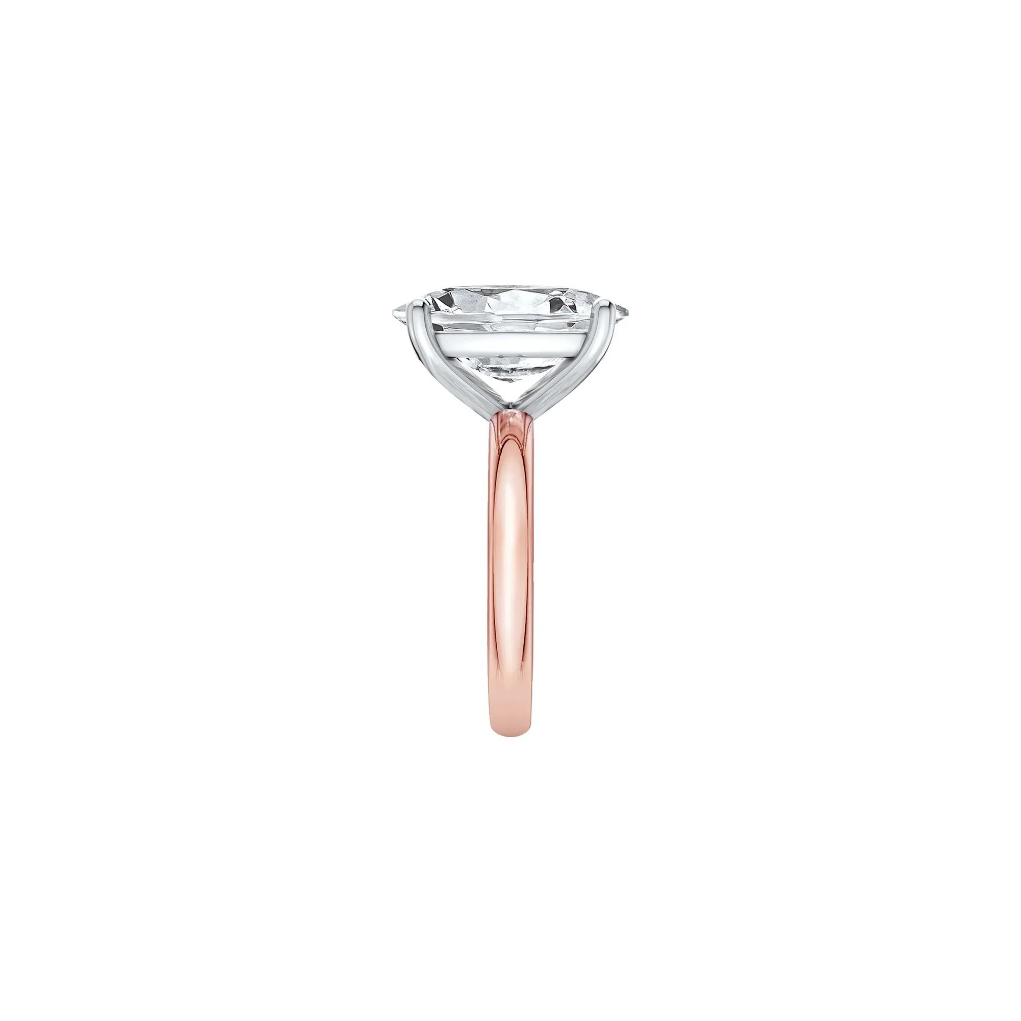 7 CT. Tw. Lab Grown Diamond Elongated Cushion-Cut Engagement Ring 14K Rose and White Gold Size 4.5 2mm - Image 3