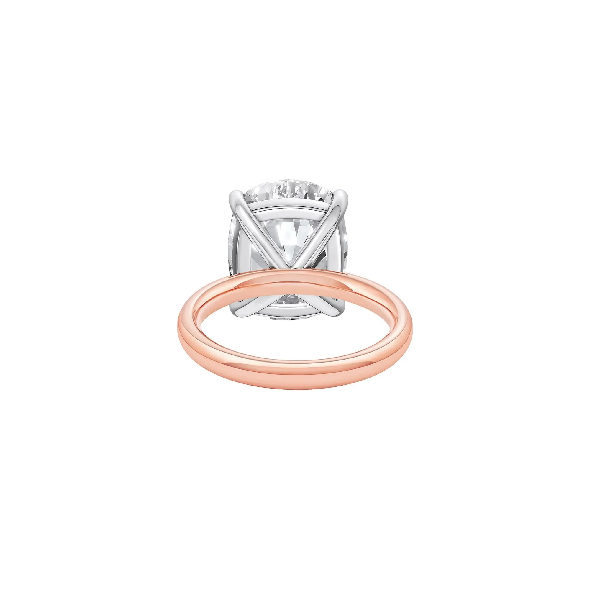 7 CT. Tw. Lab Grown Diamond Elongated Cushion-Cut Engagement Ring 14K Rose and White Gold Size 5.5 2mm - Image 4