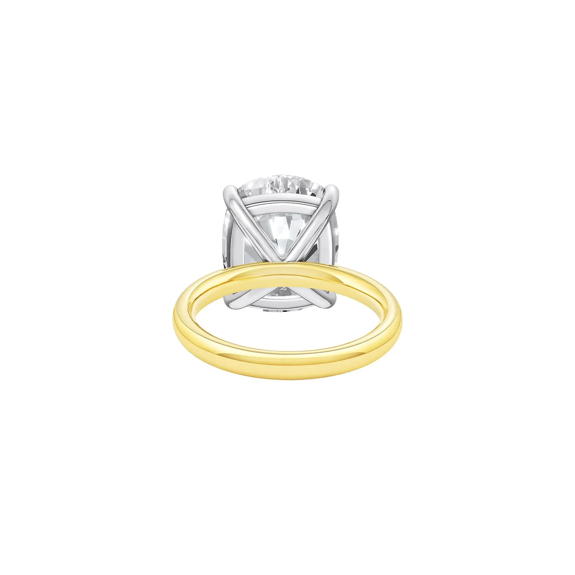 7 CT. Tw. Lab Grown Diamond Elongated Cushion-Cut Engagement Ring 14K Yellow and White Gold Size 11 2mm - Image 4