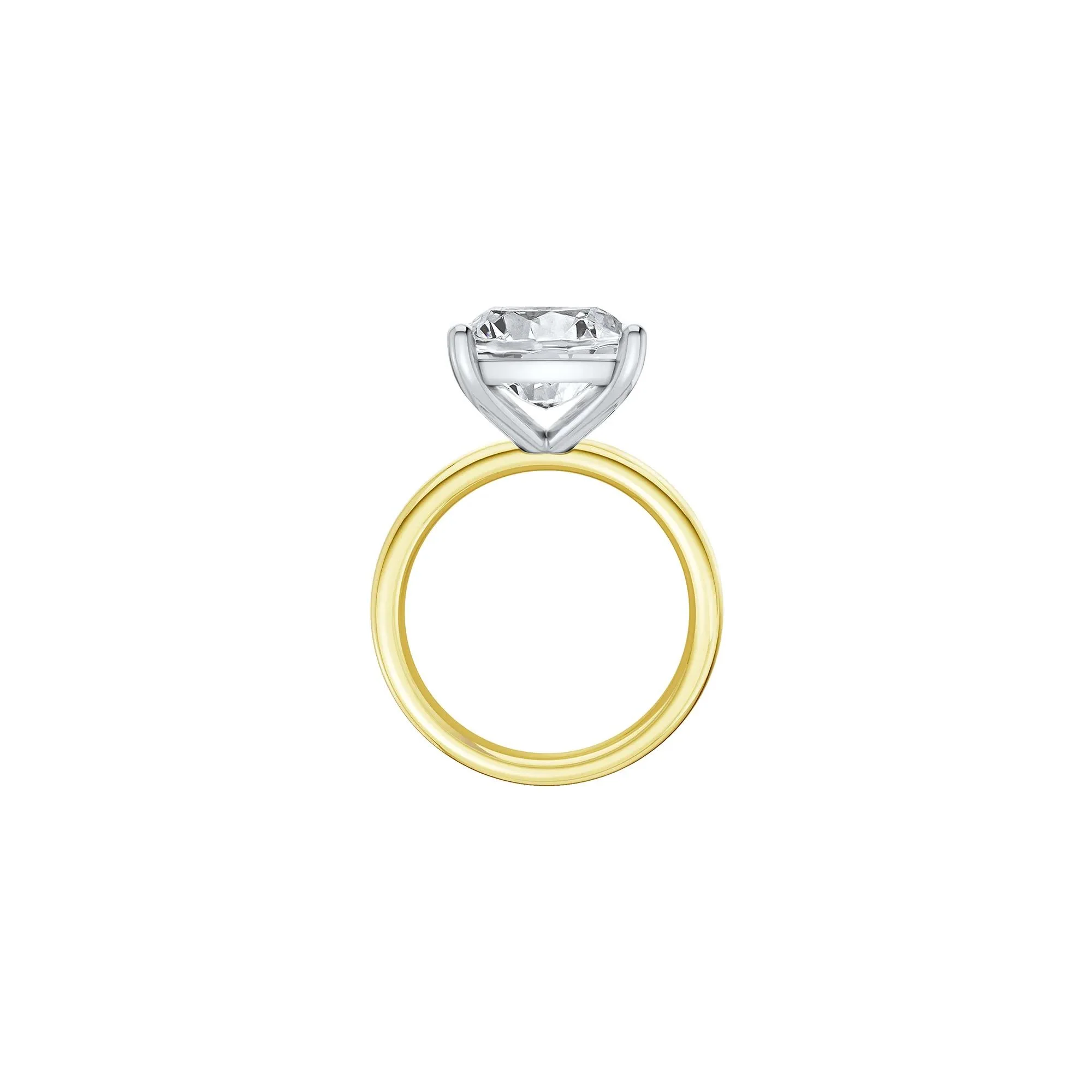 7 CT. Tw. Lab Grown Diamond Elongated Cushion-Cut Engagement Ring 14K Yellow and White Gold Size 6.5 2mm - Image 2