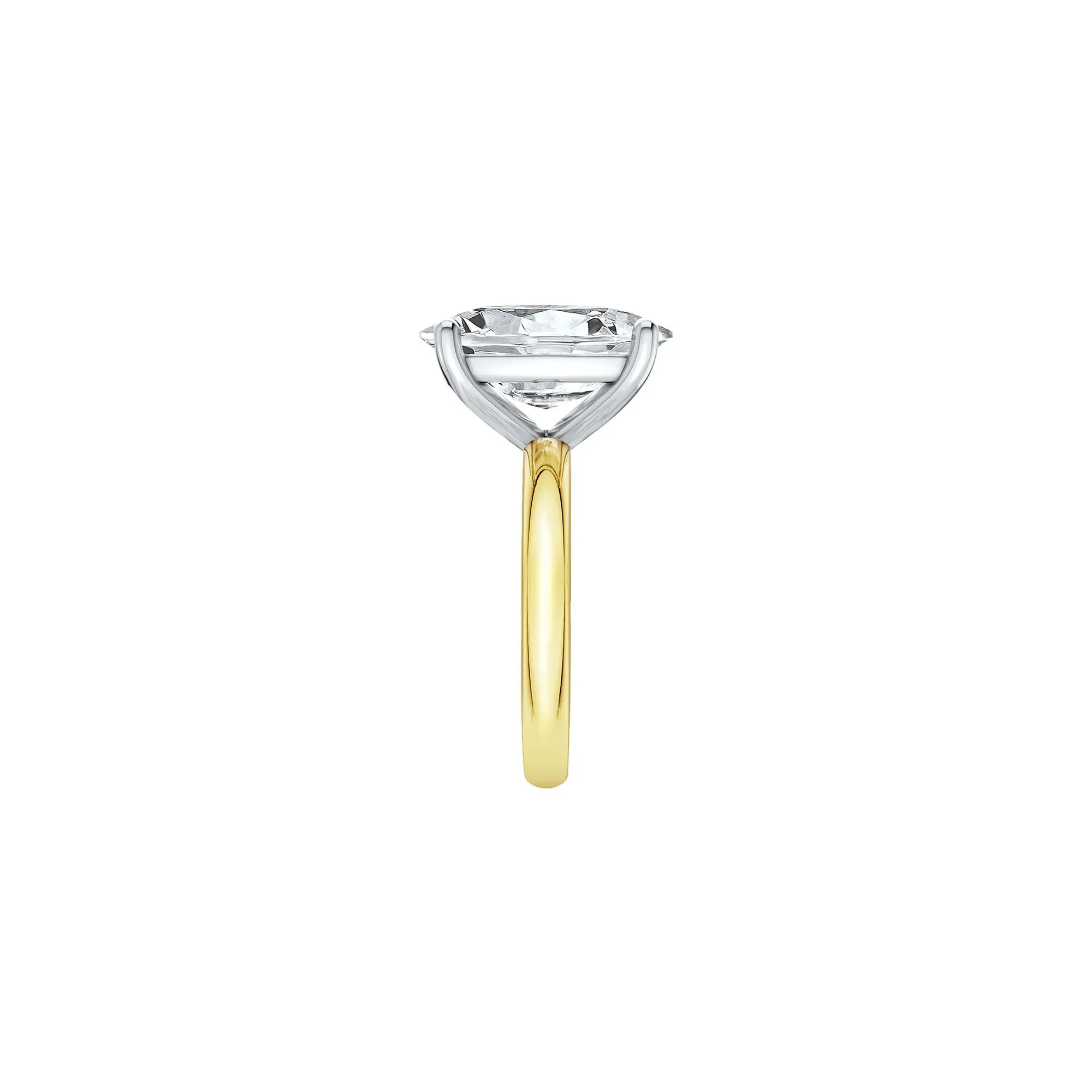 7 CT. Tw. Lab Grown Diamond Elongated Cushion-Cut Engagement Ring 14K Yellow and White Gold Size 6.5 2mm - Image 3