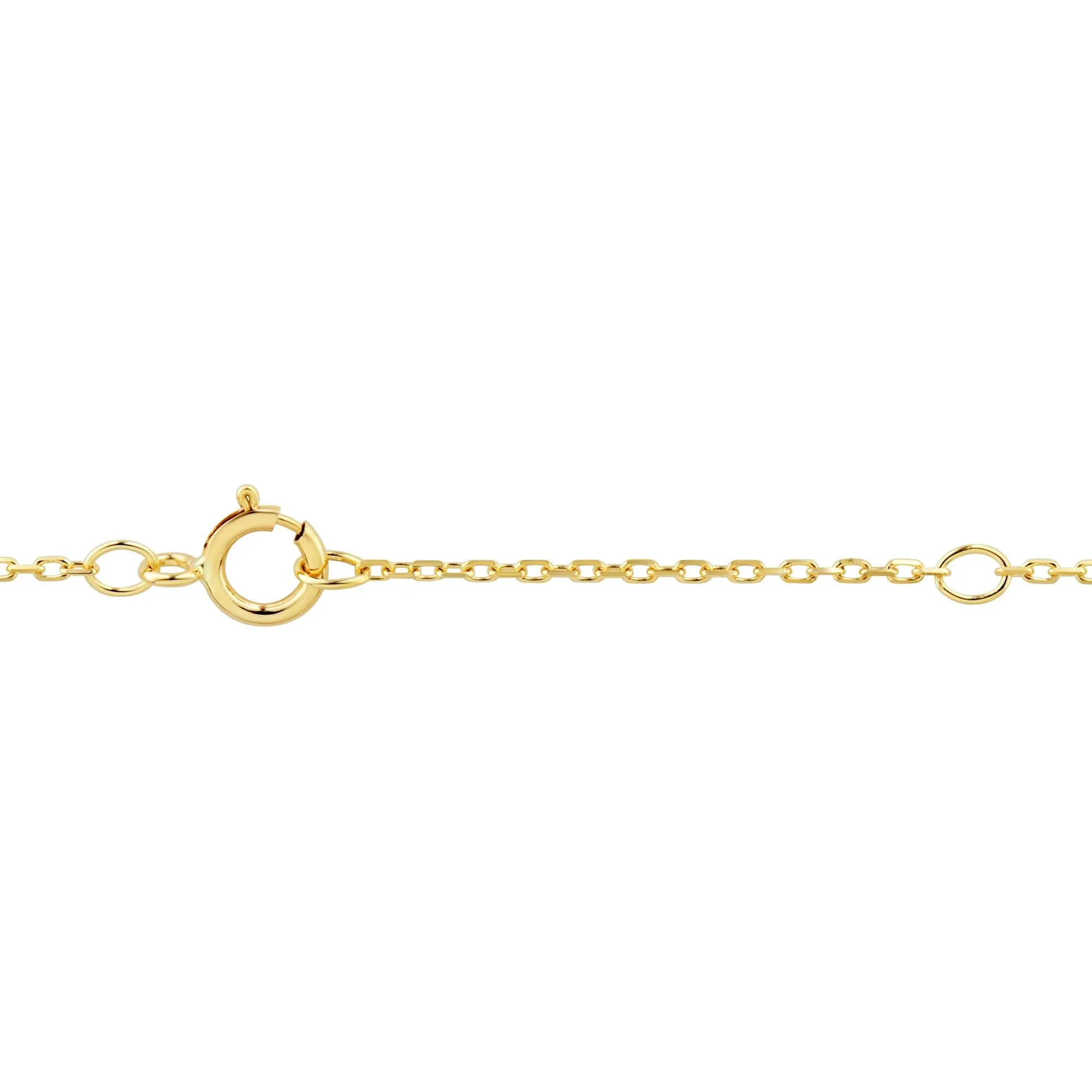 1/10 CT. Tw. Diamond Cluster Halo Pendant Necklace 10K Yellow Gold Size 17" - Image 3
