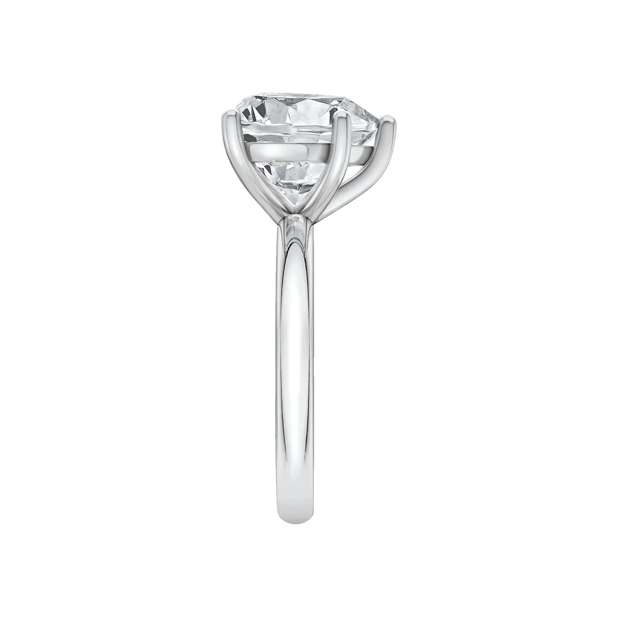 Lab Grown Diamond Heart-Shaped Solitaire Ring Platinum (5 CT.) White Size 7 2mm - Image 3
