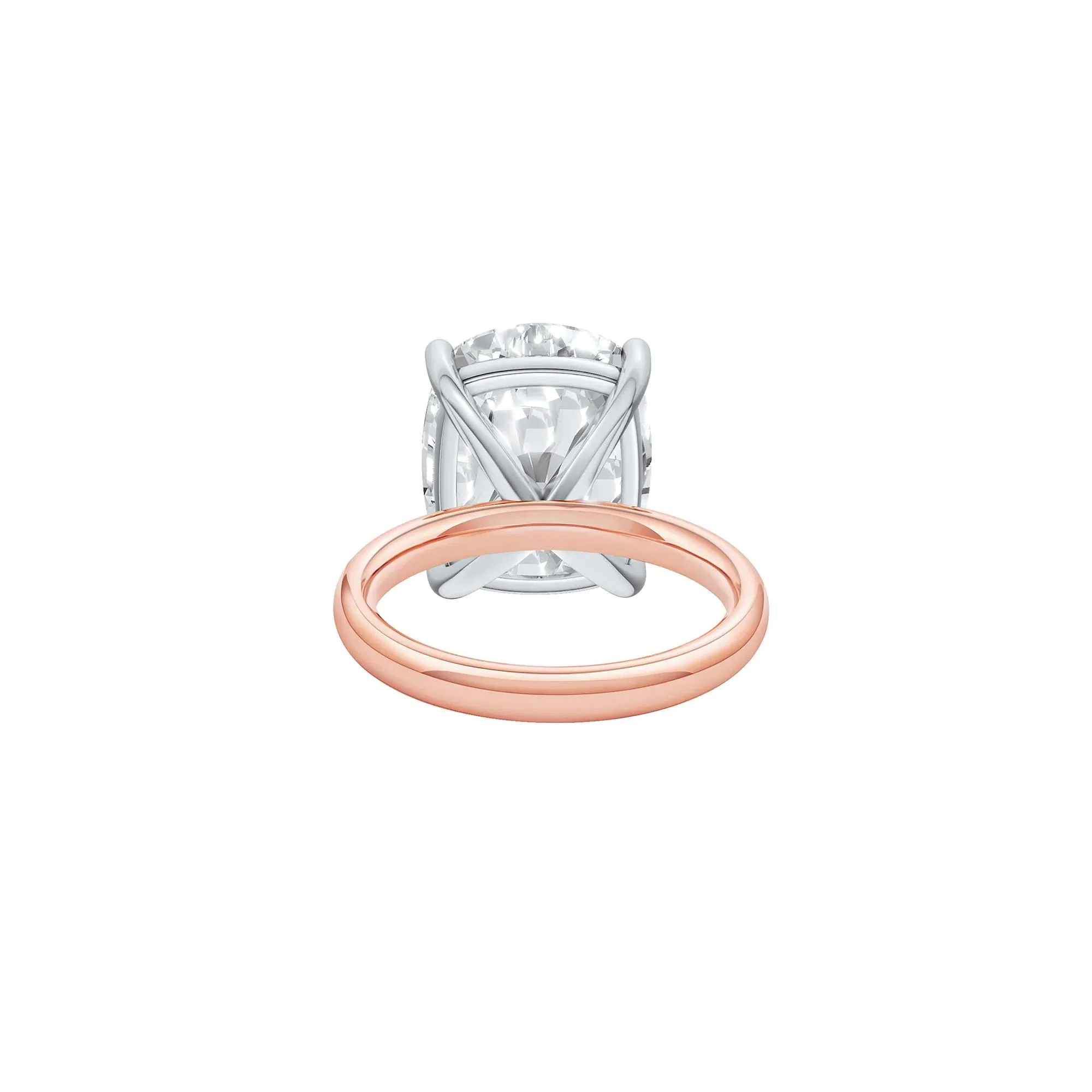 9 CT. Tw. Lab Grown Diamond Elongated Cushion-Cut Engagement Ring 14K Rose and White Gold Size 11 2mm - Image 4